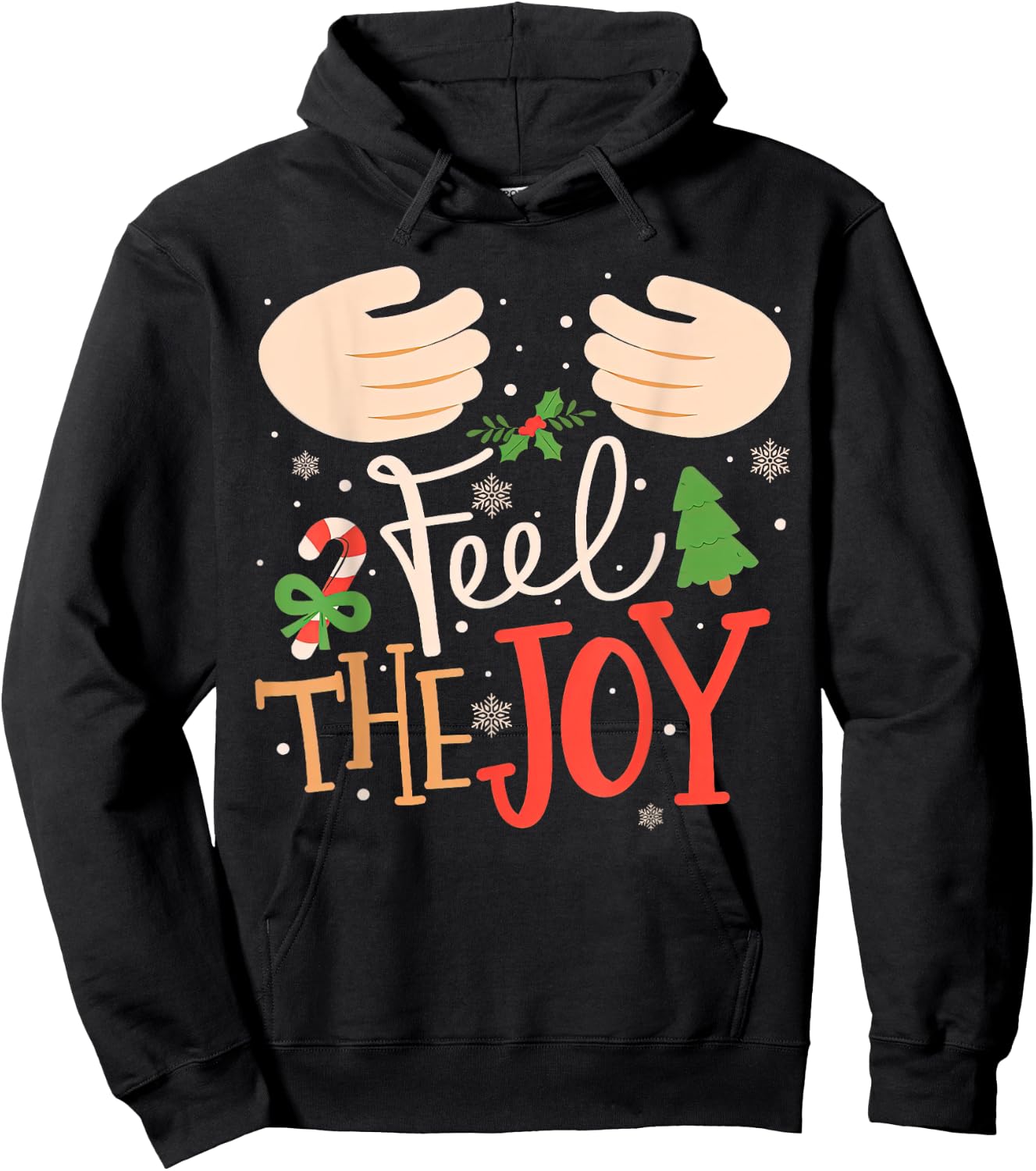 Jingle My Bells Feel The Joy Funny Christmas Matching Couple Hoodie - Hoodie | Black