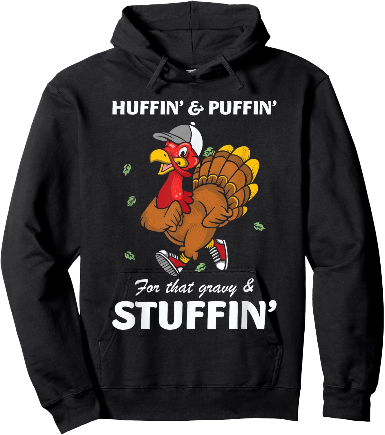 Marathon Running Turkey Trot Funny Thanksgiving Team Hoodie - Hoodie | Black
