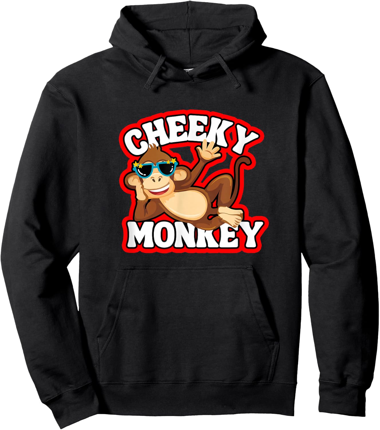 Cheeky Monkey Funny Monkeys Monkies Kids Boys Girls Hoodie - Hoodie | Black