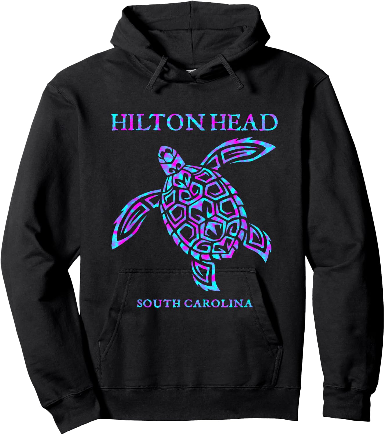 Hilton Head South Carolina Sea Turtle Boys Girls Toddler Hoodie - Hoodie | Black