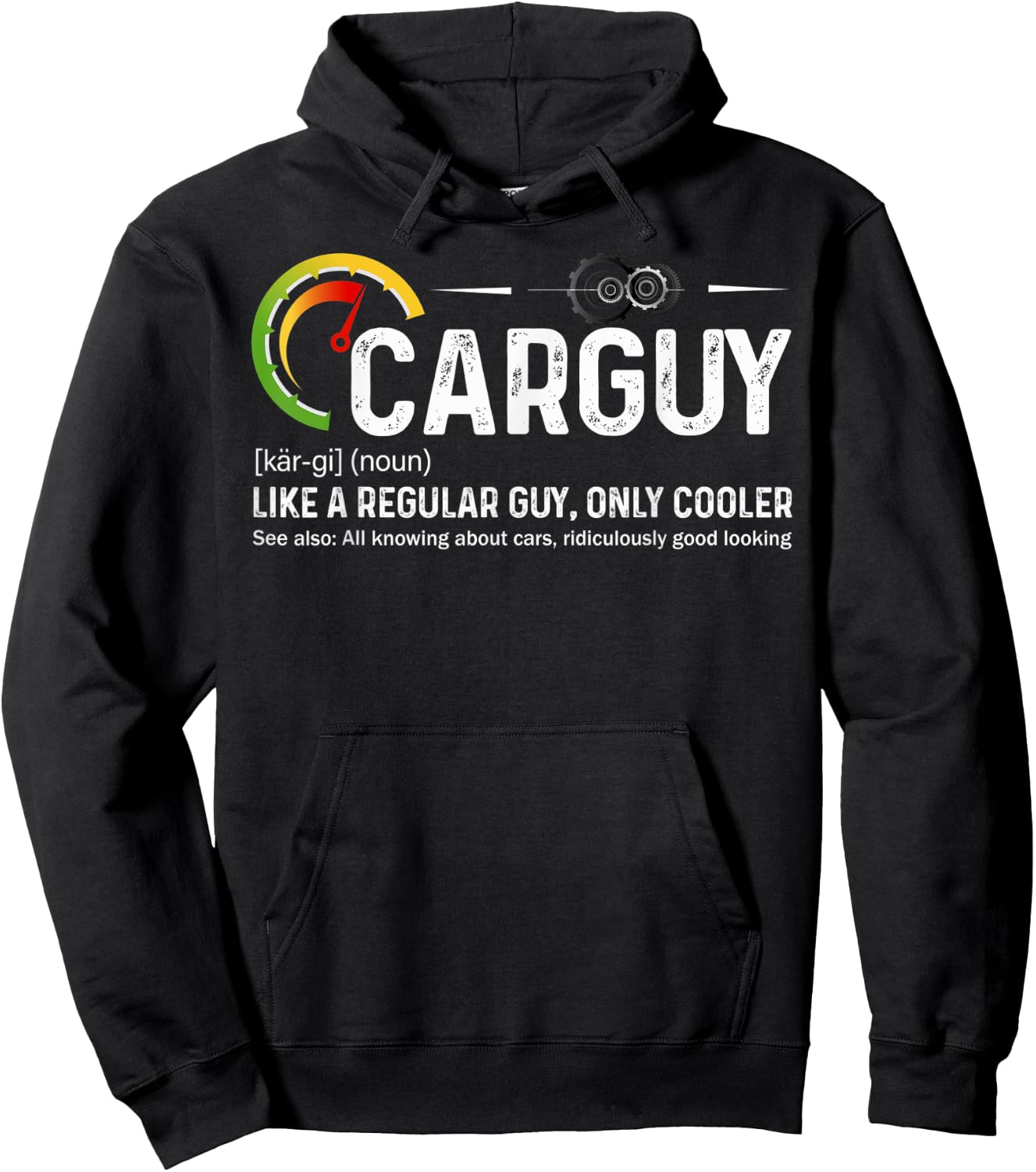 Car Guy Definition Auto Mechanic Car Lover Muscle Car Funny Hoodie - Hoodie | Black