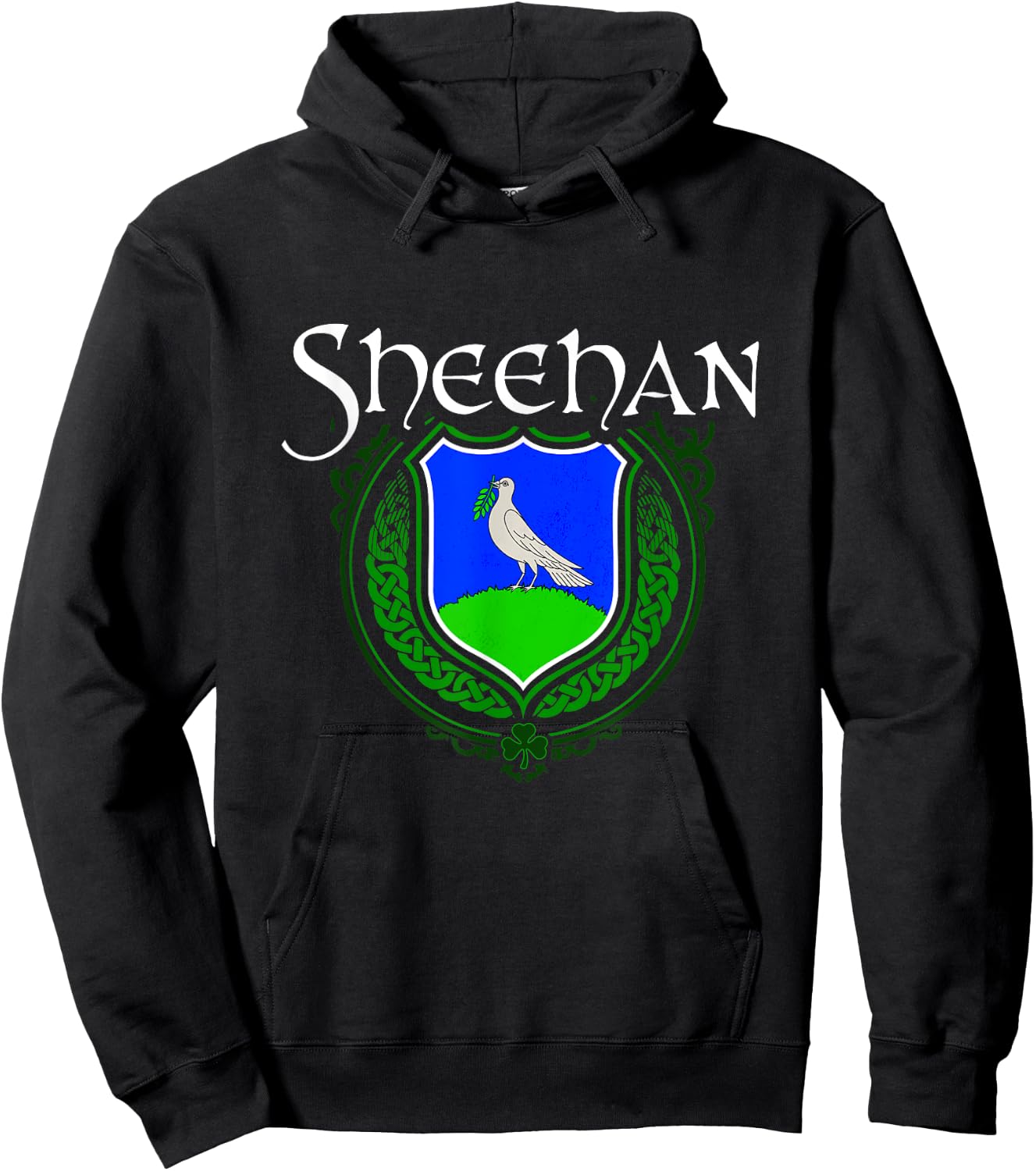 Sheehan Surname Irish Clan Tartan Badge Ireland Hoodie - Hoodie | Black