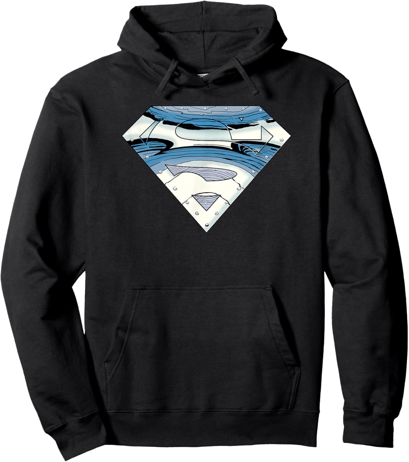 DC Comics Superman Steel Comic Style Iconic Logo Hoodie - Hoodie | Black