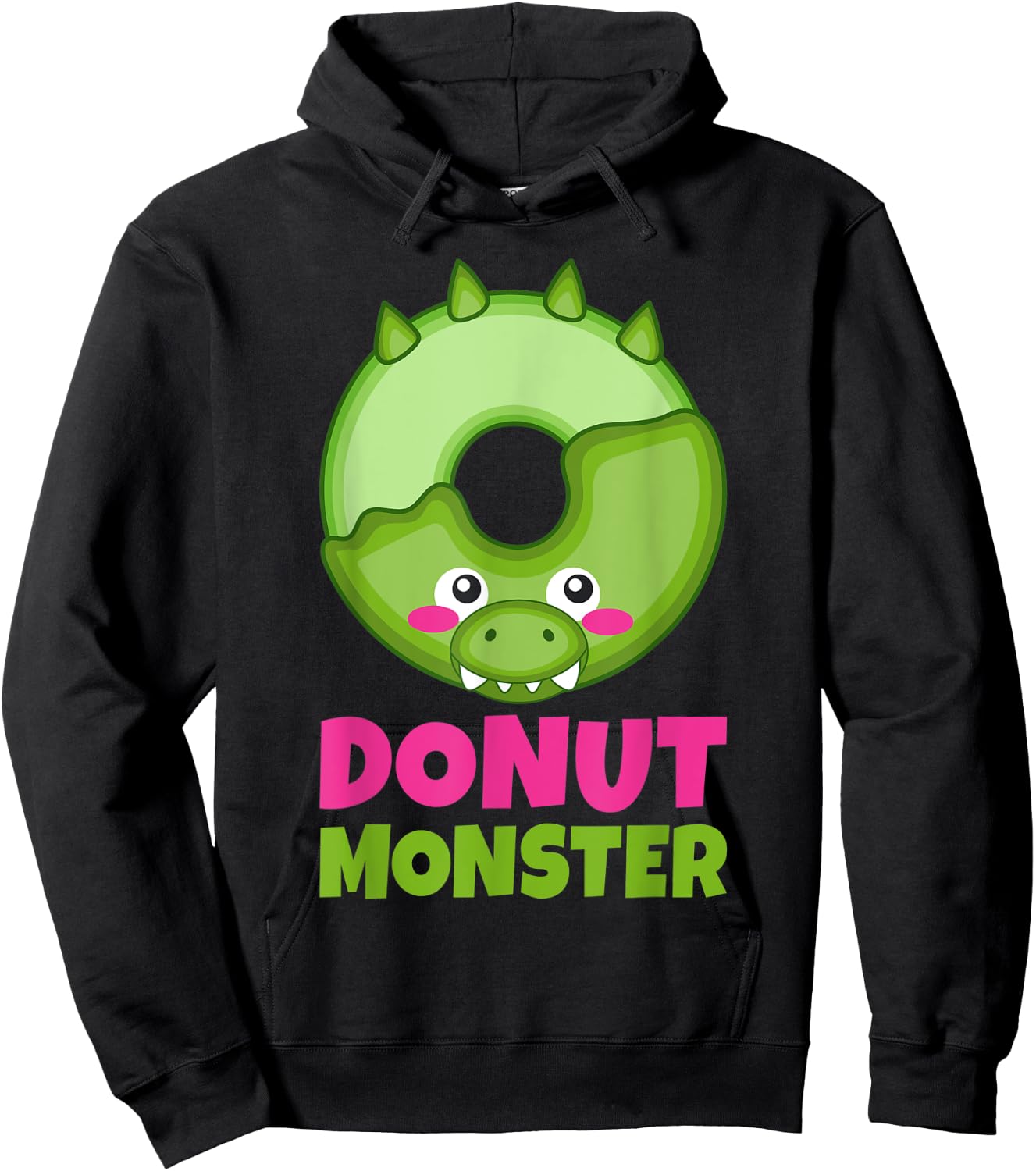 Donut Monster Snack Donut Hoodie - Hoodie | Black