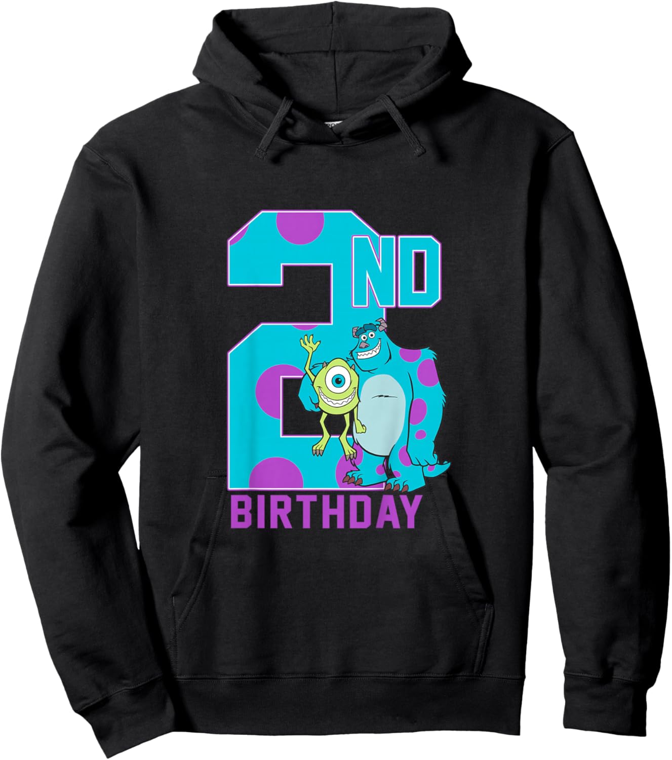 Kids Disney Pixar Monsters University Mike & Sully 2nd Birthday Hoodie - Hoodie | Black