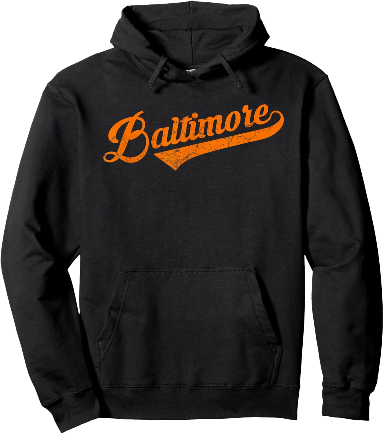 Vintage Baltimore Orange retro Fan Hoodie - Hoodie | Black