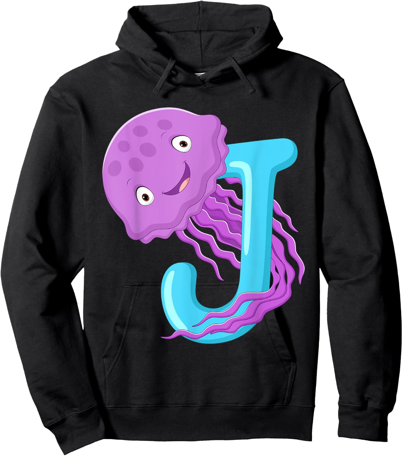 J Is For Jellyfish Sea Creatures Jellyfish Hoodie - Hoodie | Black