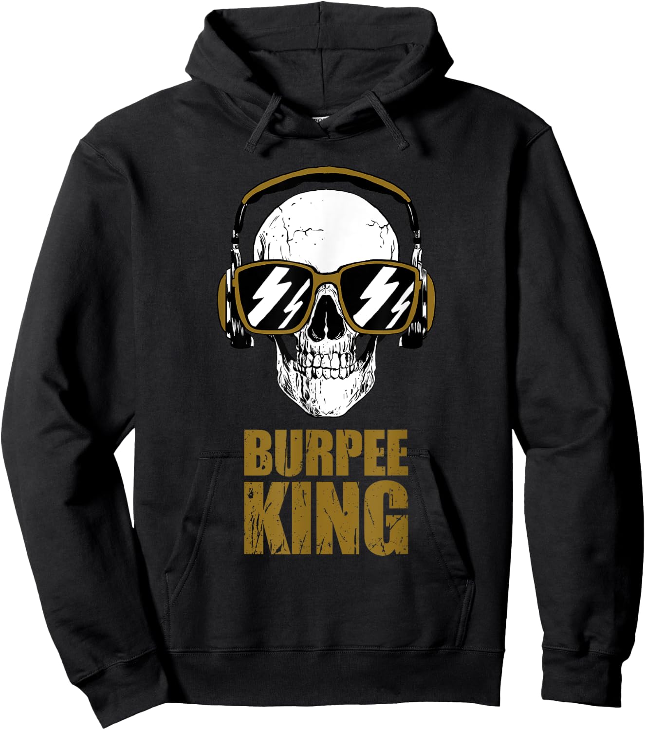 Burpee King Funny Motivational Gym Workout Hoodie - Hoodie | Black