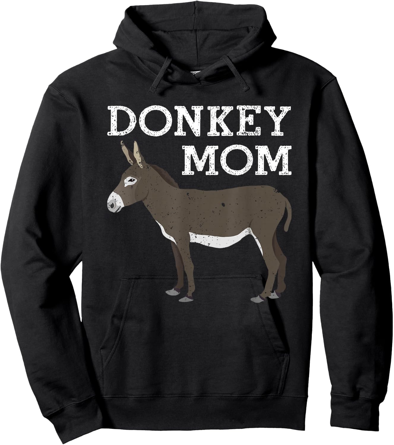 Cool Donkey Design For Mom Women Donkey Lover Animal Farmer Hoodie - Hoodie | Black