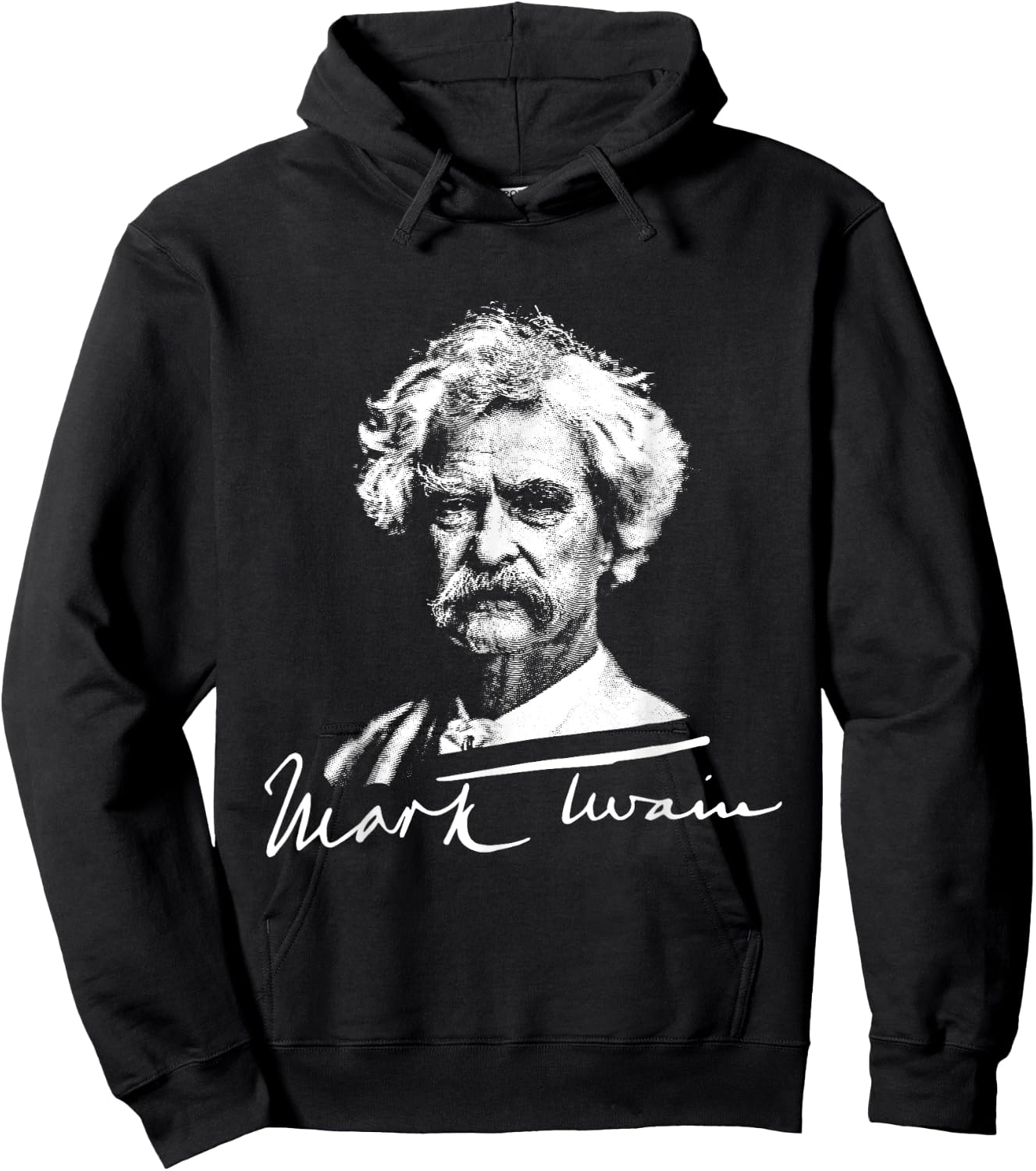 Mark Twain Old Gentleman Vintage Art Hoodie - Hoodie | Black
