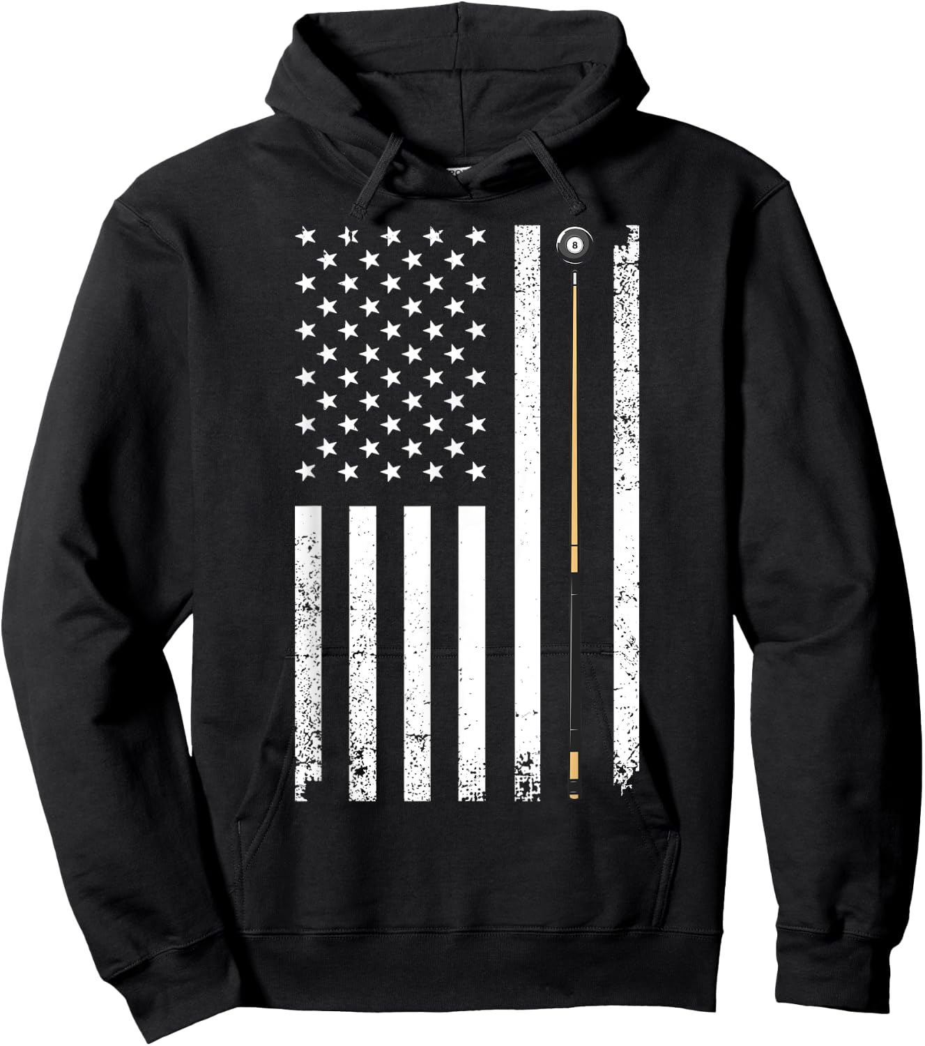 Funny US Flag Billiards Design Women Billiard Player Hoodie - Hoodie | Black