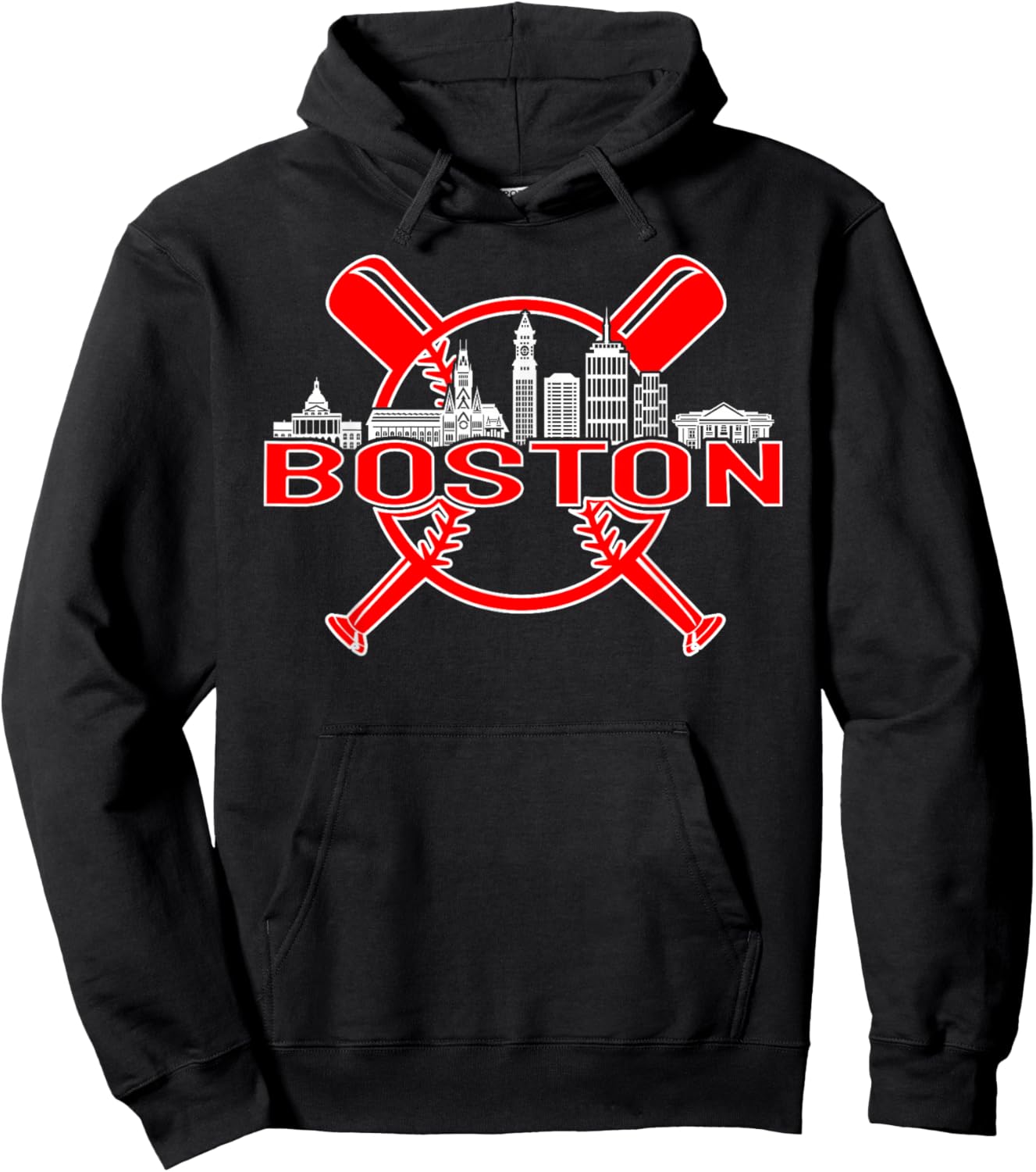 Boston Vintage Baseball Hoodie - Hoodie | Black
