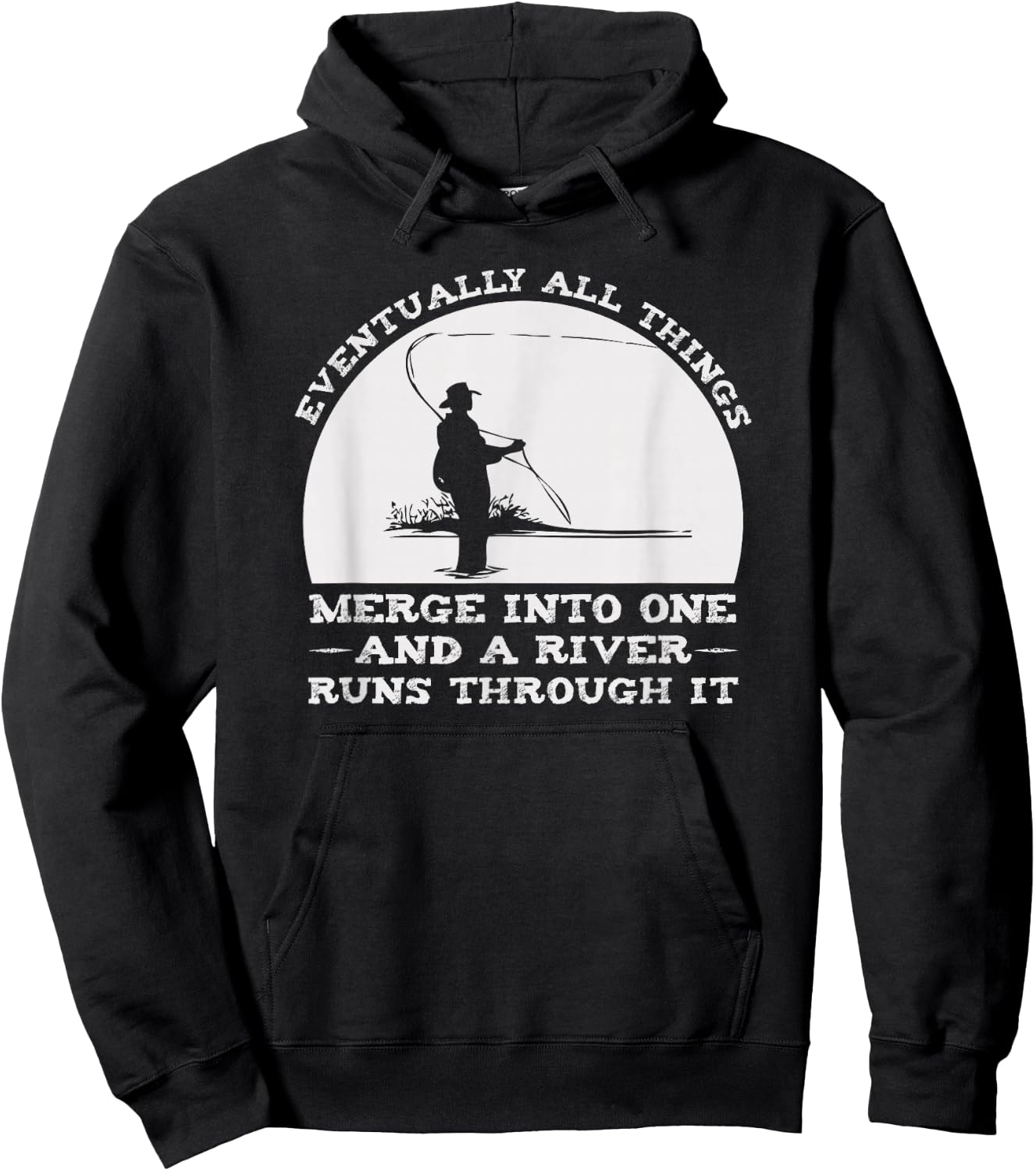 Fly Fishing Shop A River Runs Through It Fly Fishing Hoodie - Hoodie | Black