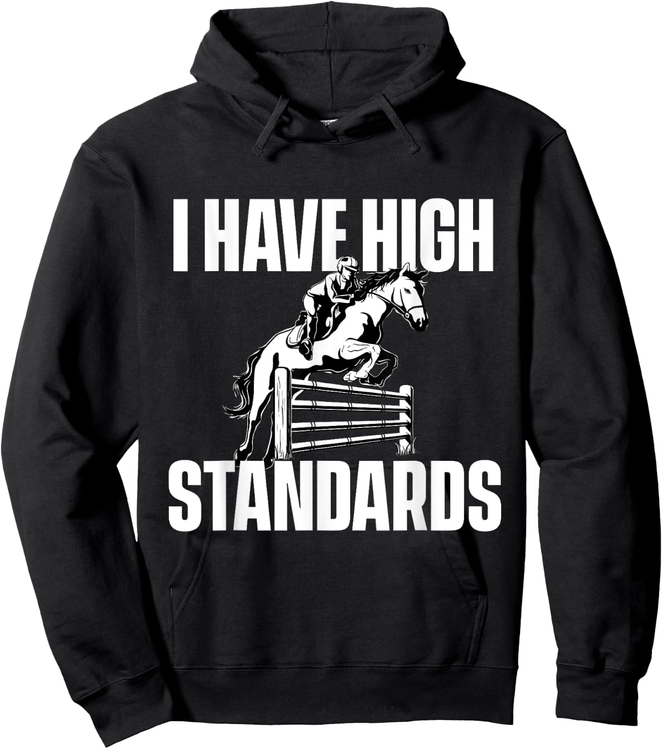 I Have High Standards - Horses Horseman Equestrian Riding Hoodie - Hoodie | Black