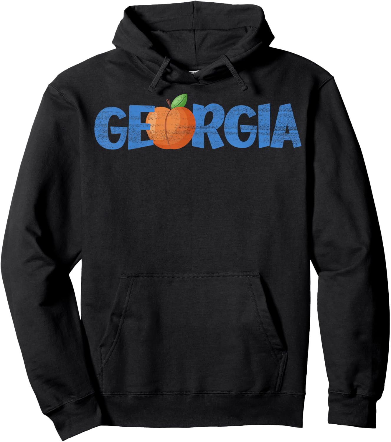 Georgia Peach Georgia US State Family Vacation Camping Hoodie - Hoodie | Black