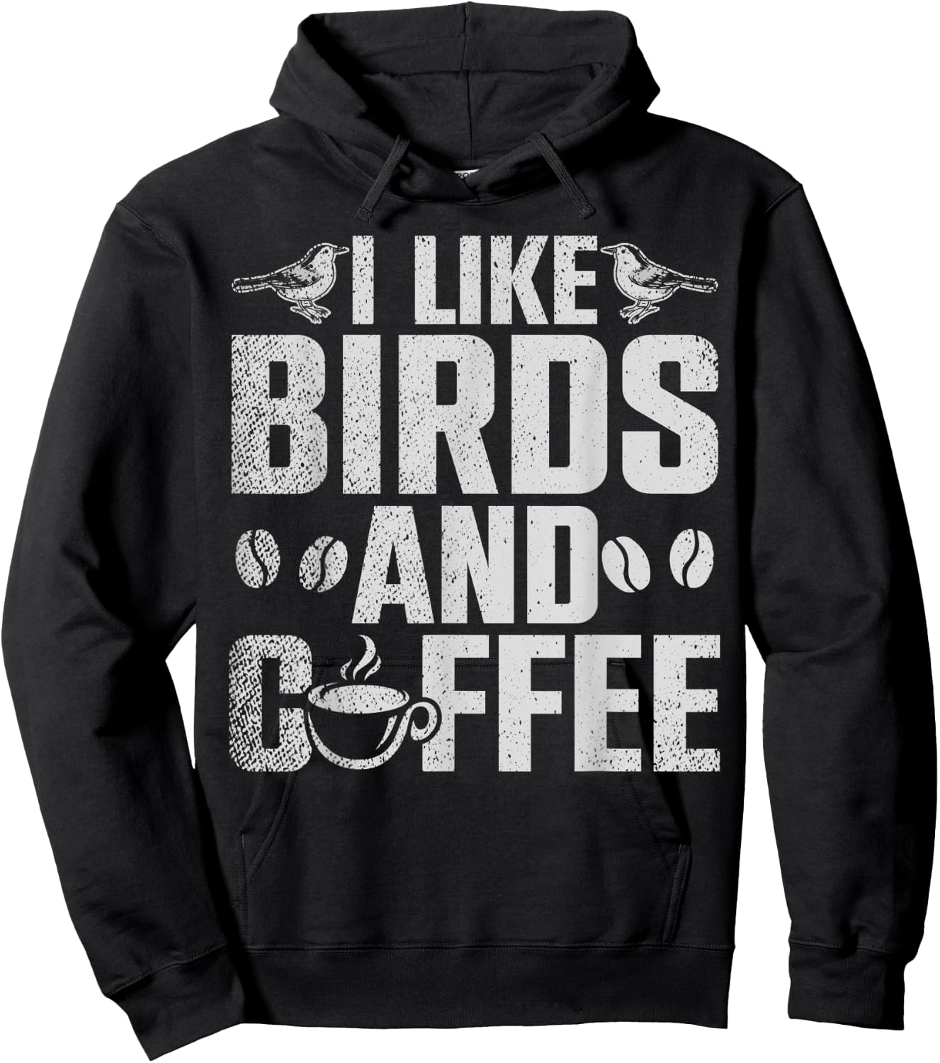 I Like Birds And Coffee Hoodie - Hoodie | Black