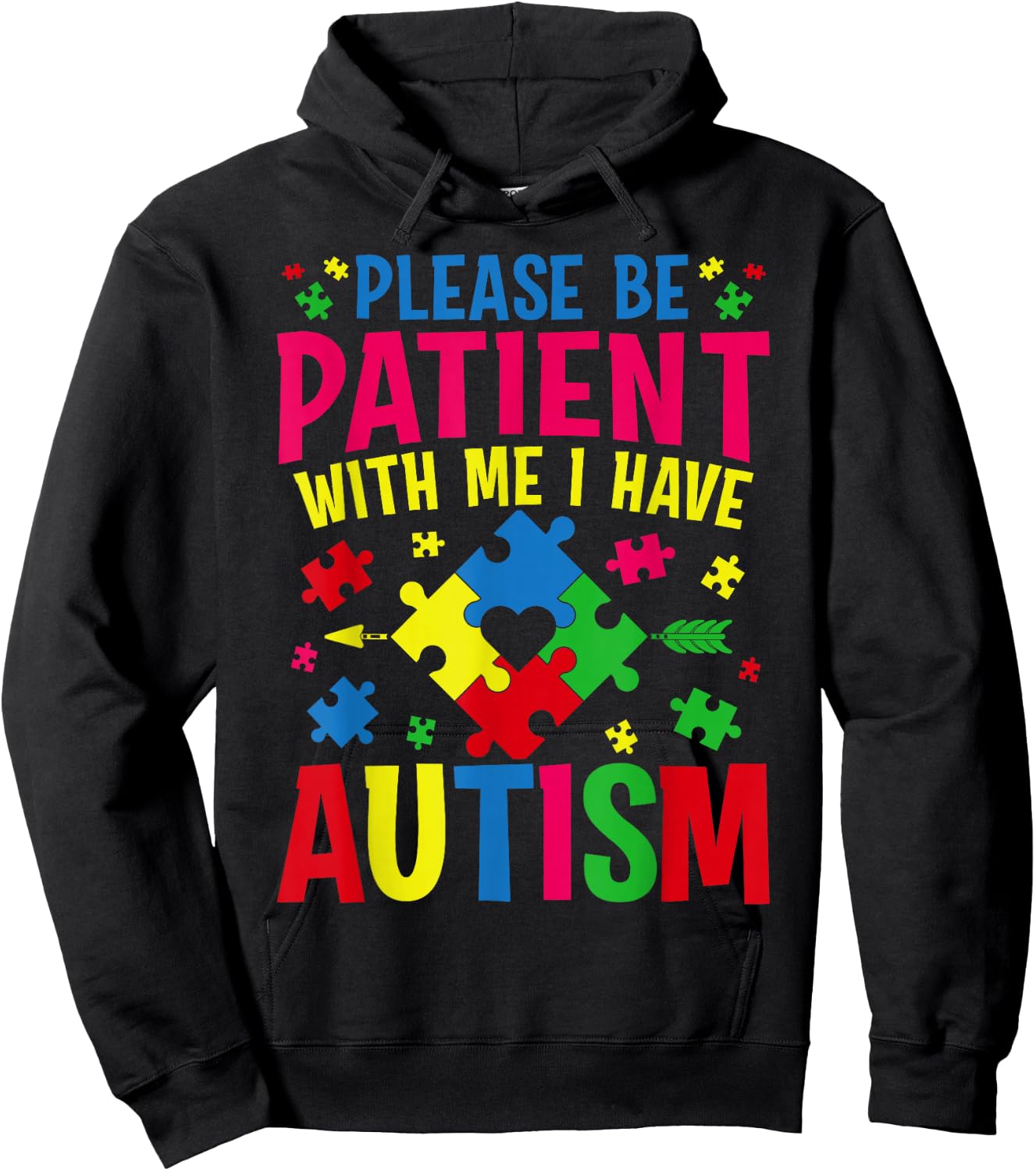 I Have Autism Awareness Autistic Child Kids Toddler Boys Hoodie - Hoodie | Black