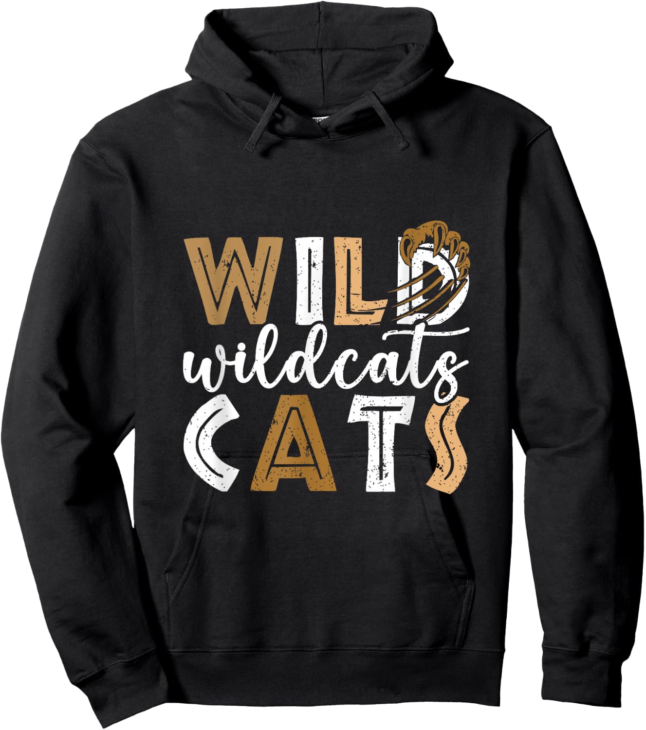 Wildcat Colorful School Spirit Wildlife Animal Cat Lover Hoodie - Hoodie | Black