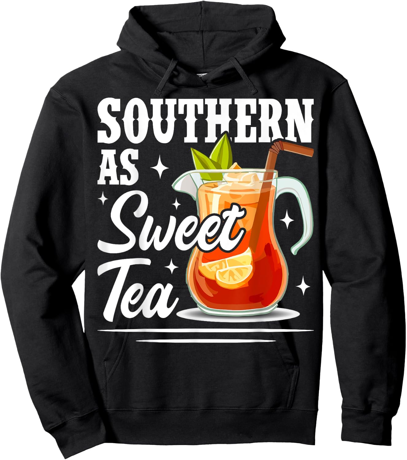 Southern As Sweet Tea Country Tea Lover Hoodie - Hoodie | Black