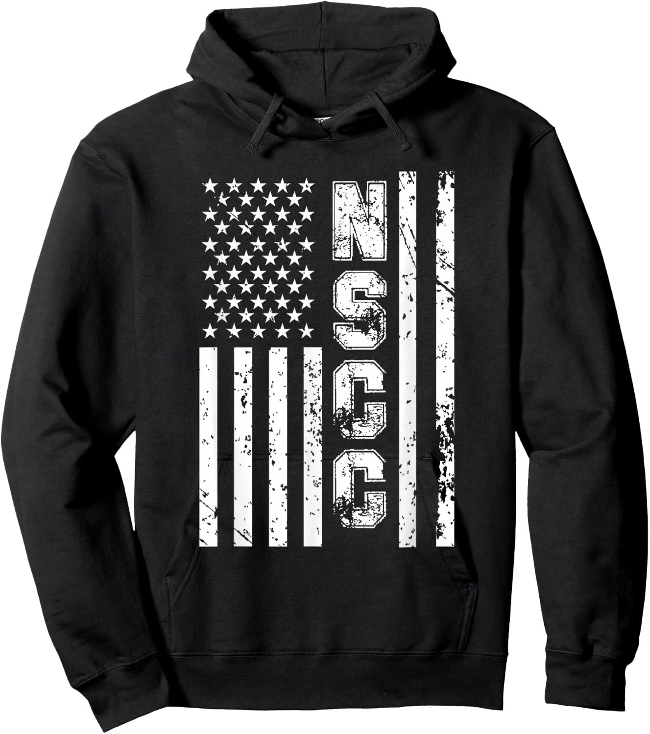 NSCC United States Naval Sea Cadet Corps American Flag Hoodie - Hoodie | Black