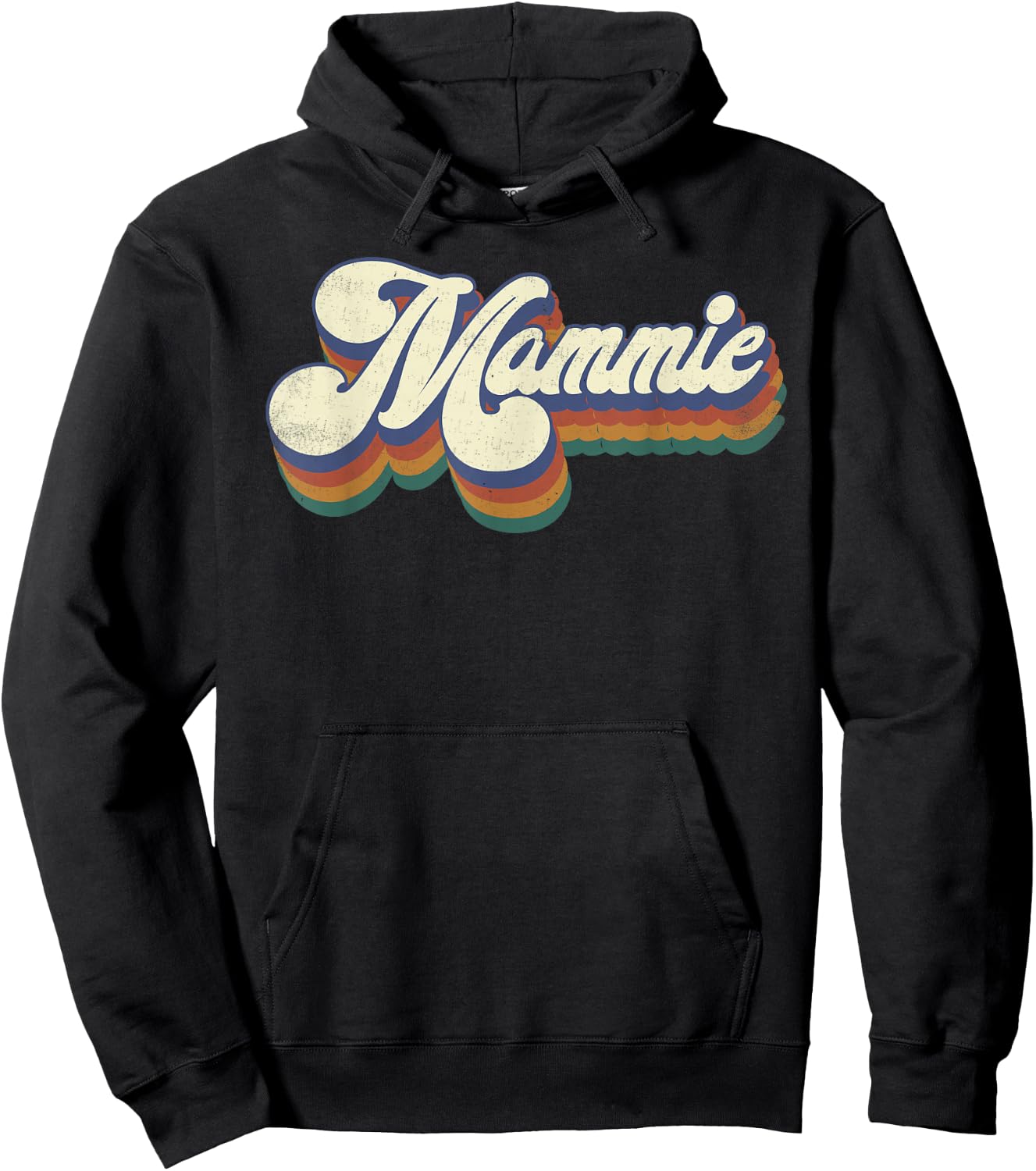 Mammie Gifts For Grandma Retro Vintage Mother's Day Mammie Hoodie - Hoodie | Black
