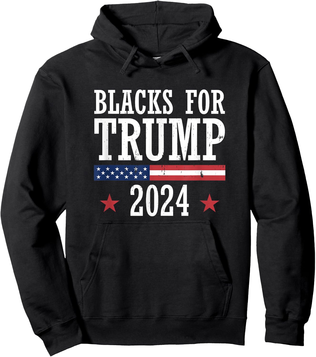 Blacks For Trump 2024 Presidential Election Republican Hoodie - Hoodie | Black