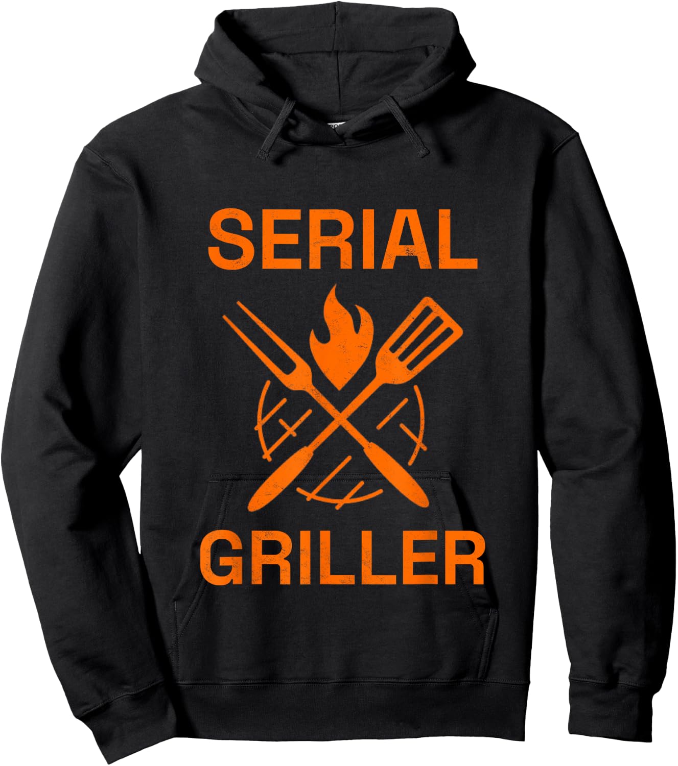 SERIAL GRILLER Grilling BBQ Grill Master Smoker Cooking Dad Hoodie - Hoodie | Black