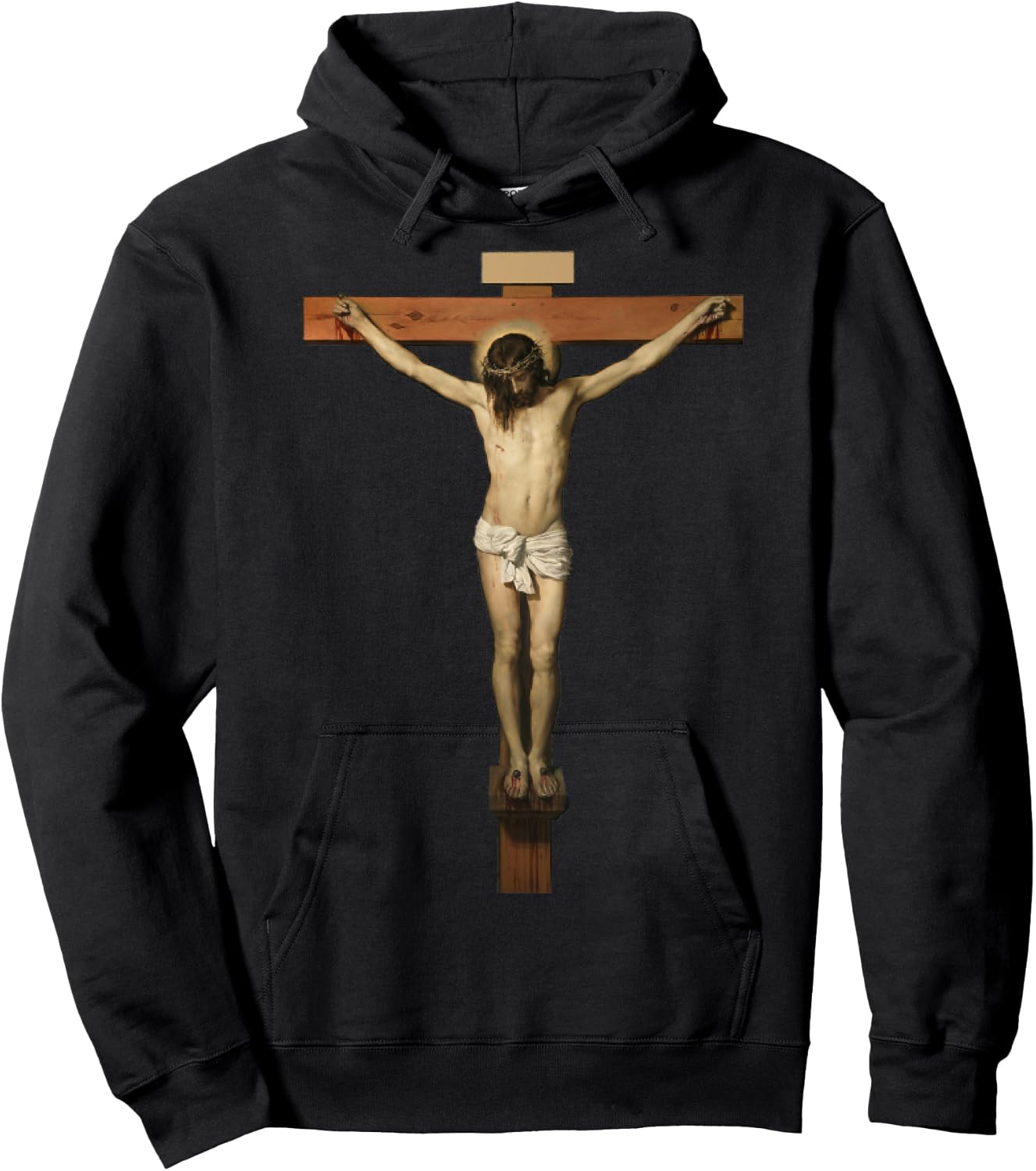 Vintage Christ On The Cross Transparent Jesus Death - Savior Hoodie - Hoodie | Black