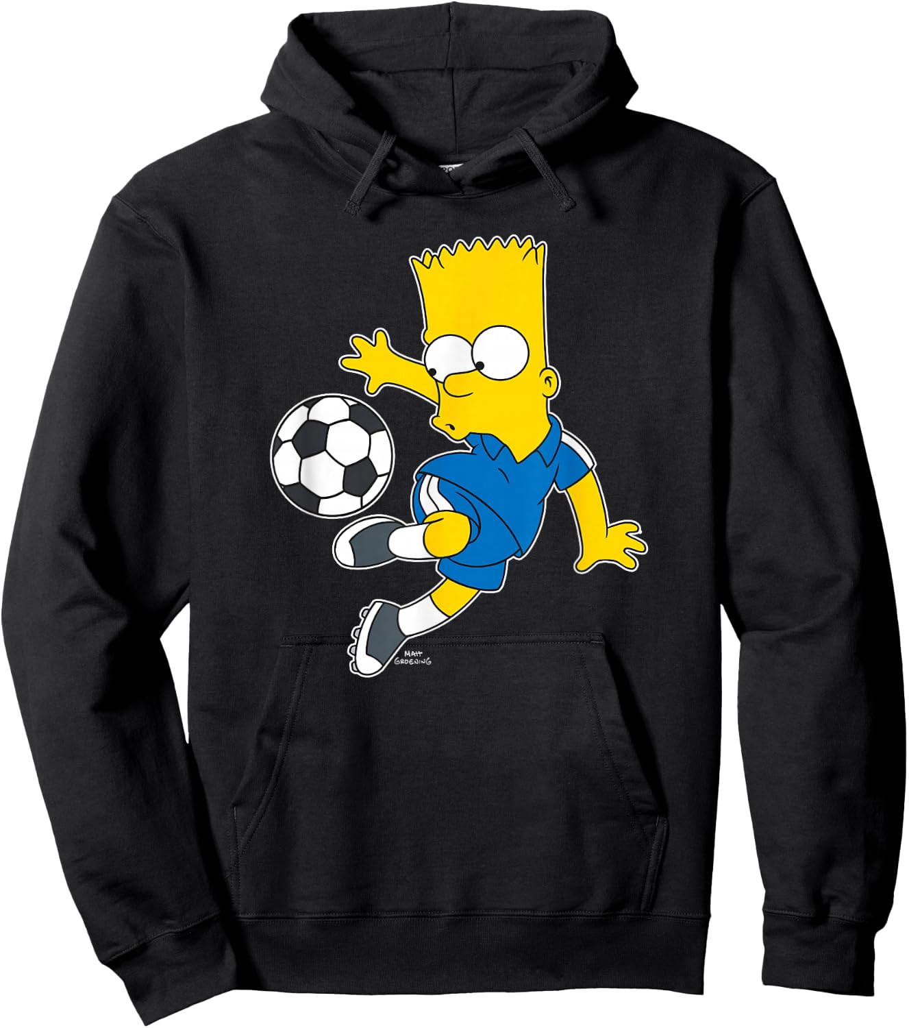 The Simpsons Bart Simpson Soccer Ball Kick Up Hoodie - Hoodie | Black
