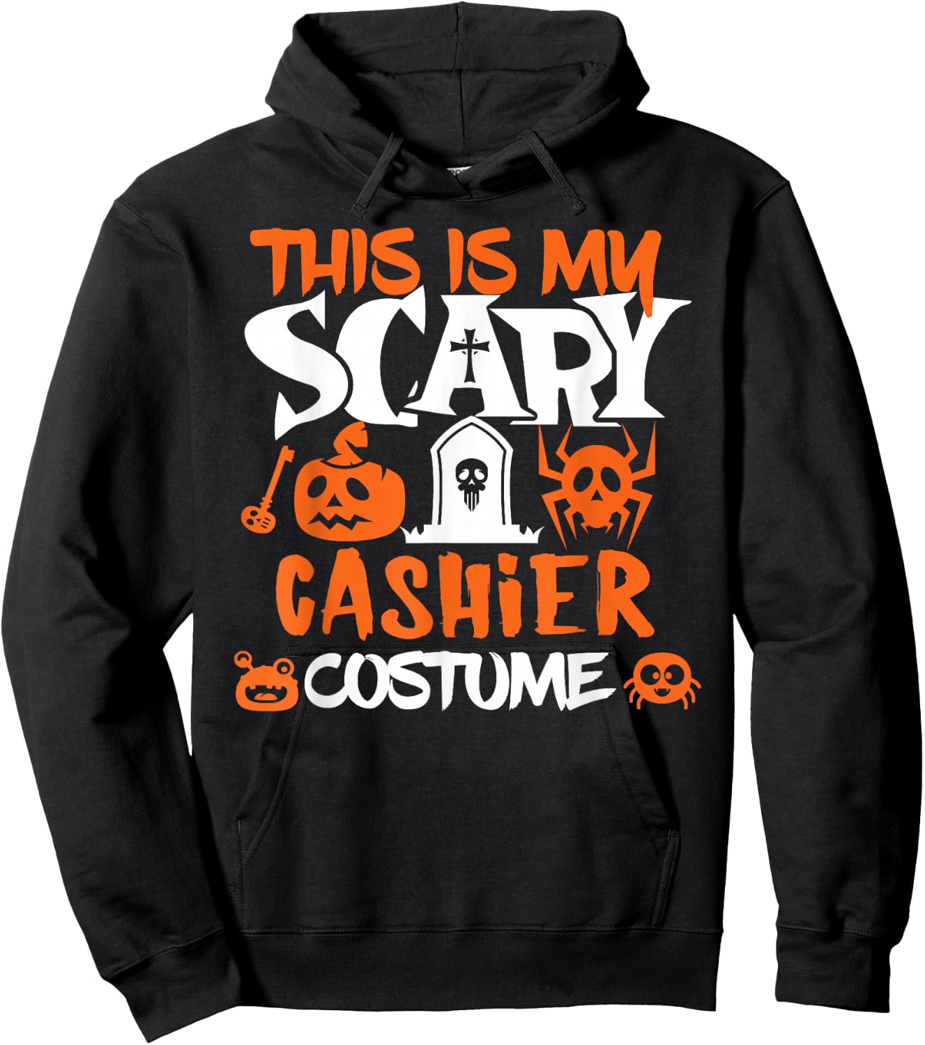 Cashier Halloween Shirt Costume Funny Men Women Hoodie - Hoodie | Black