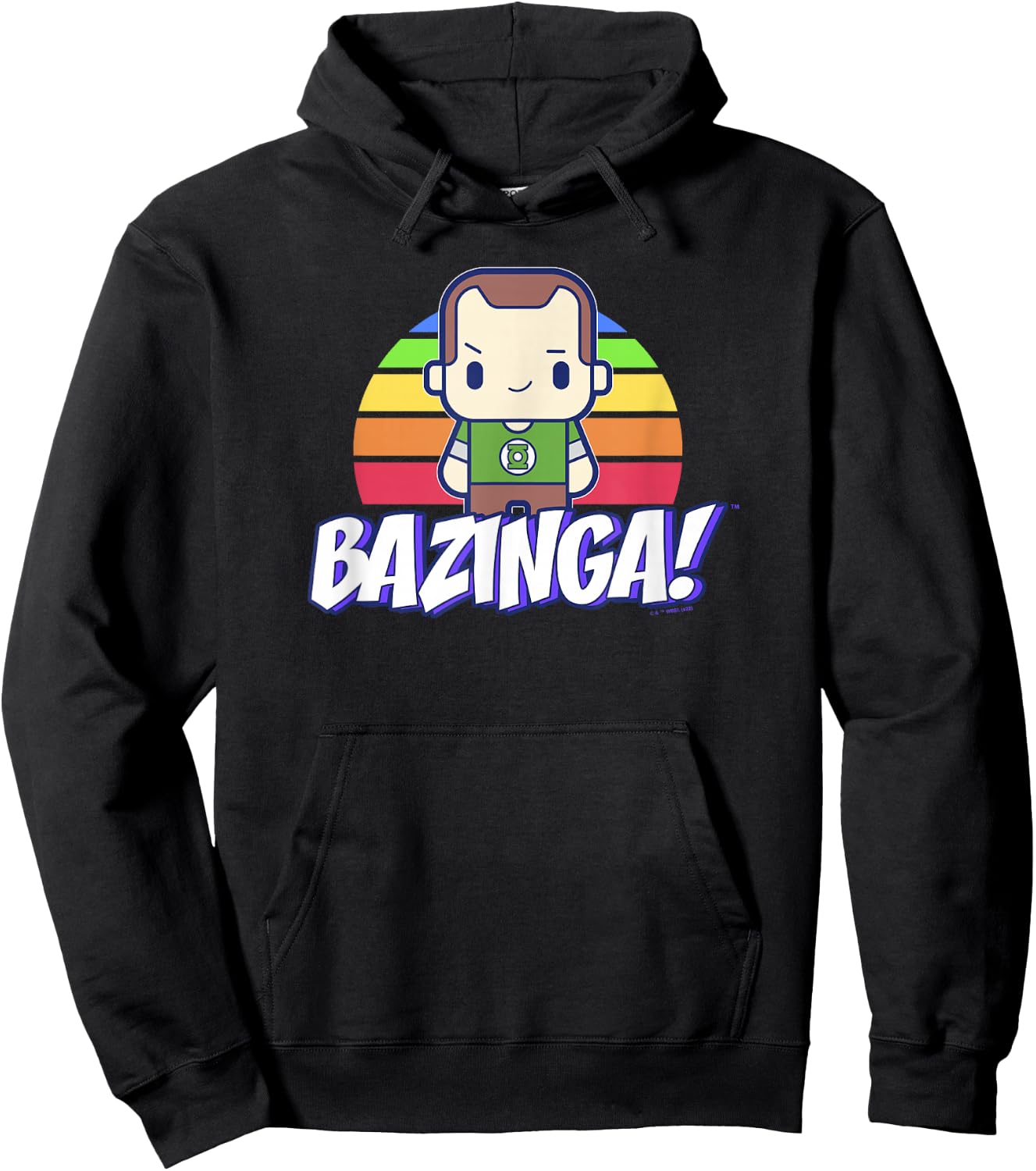 The Big Bang Theory Sheldon Rainbow Bazinga Hoodie - Hoodie | Black