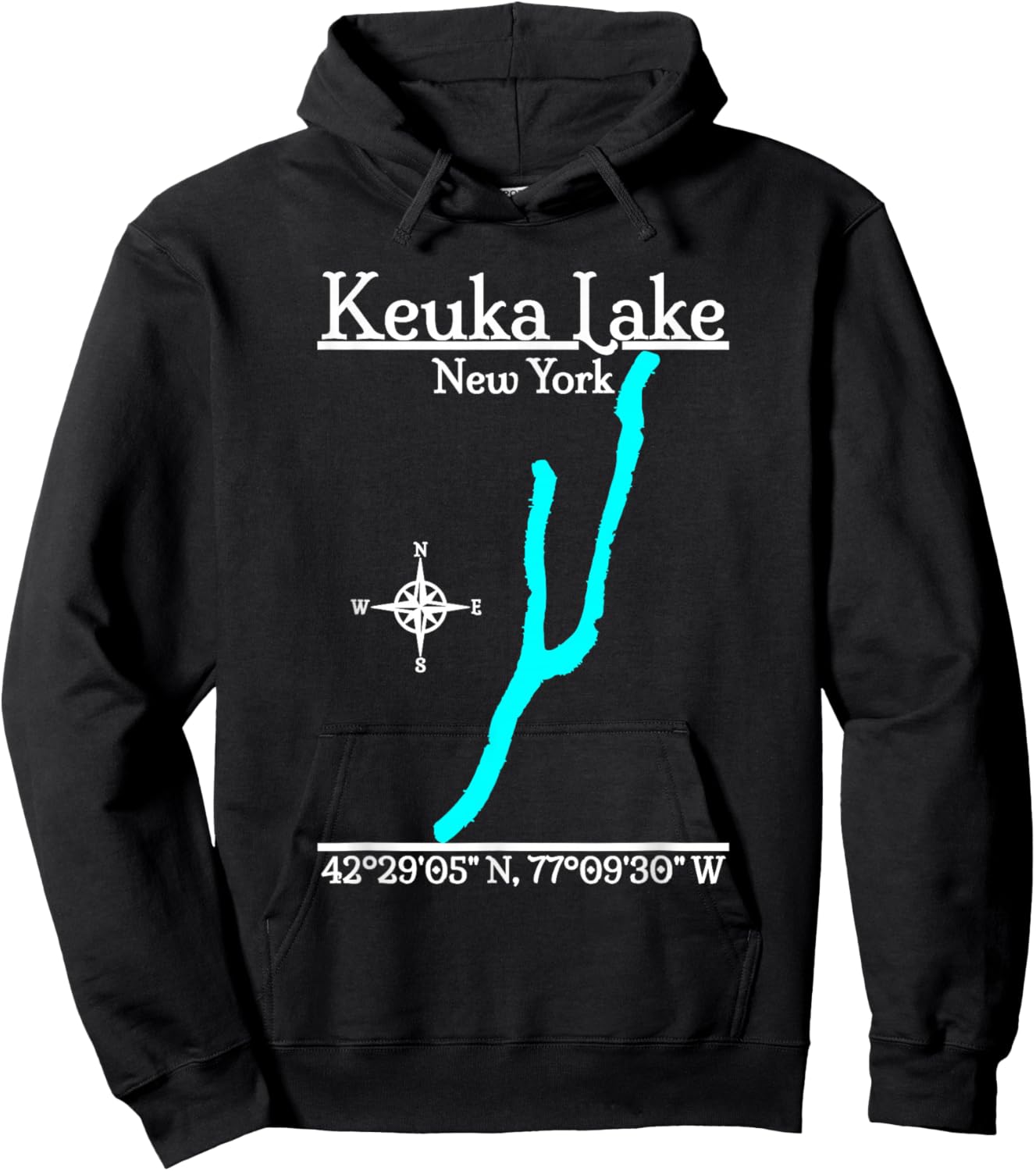 Keuka Lake, New York Hoodie - Hoodie | Black