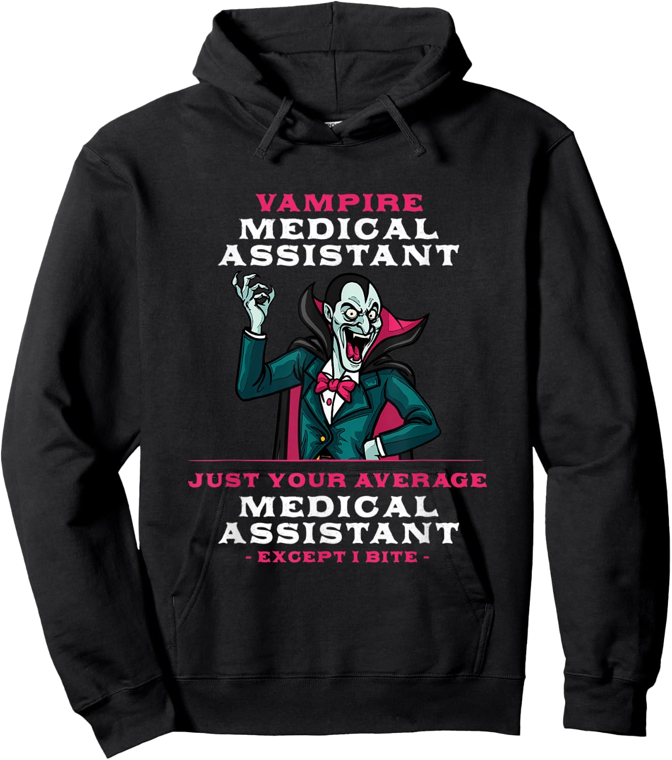 Vampire Medical Assistant Halloween CMA Scary Hoodie - Hoodie | Black