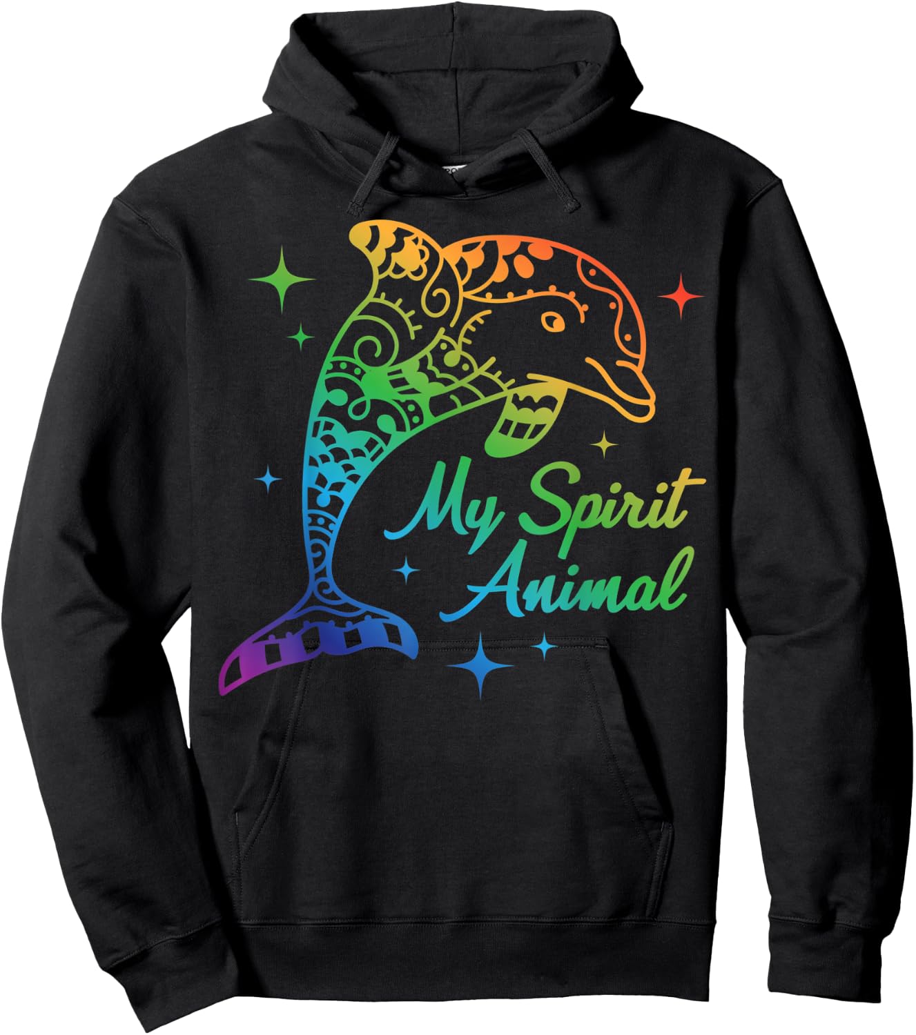 My Spirit Animal Is A Dolphin Hoodie - Hoodie | Black