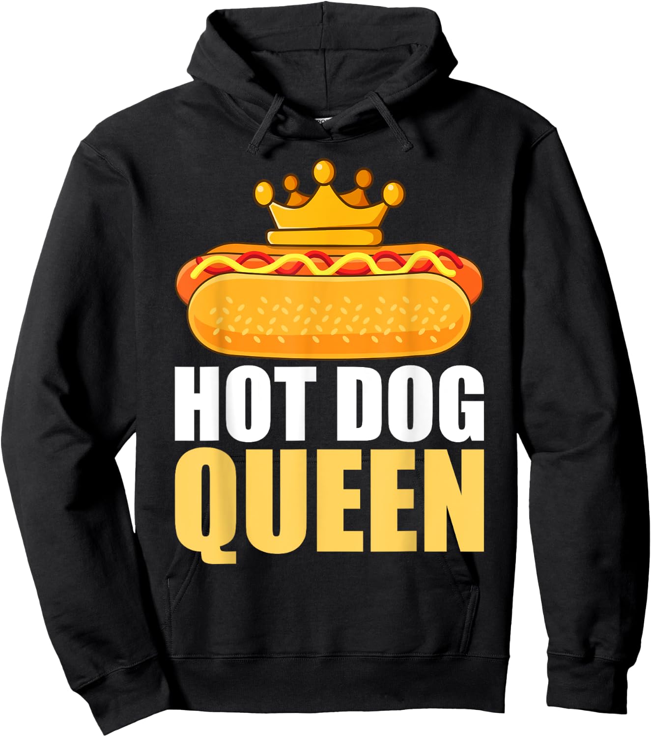 Funny Hot Dog Girls Grilled Wiener Sausage Buns Hoodie - Hoodie | Black