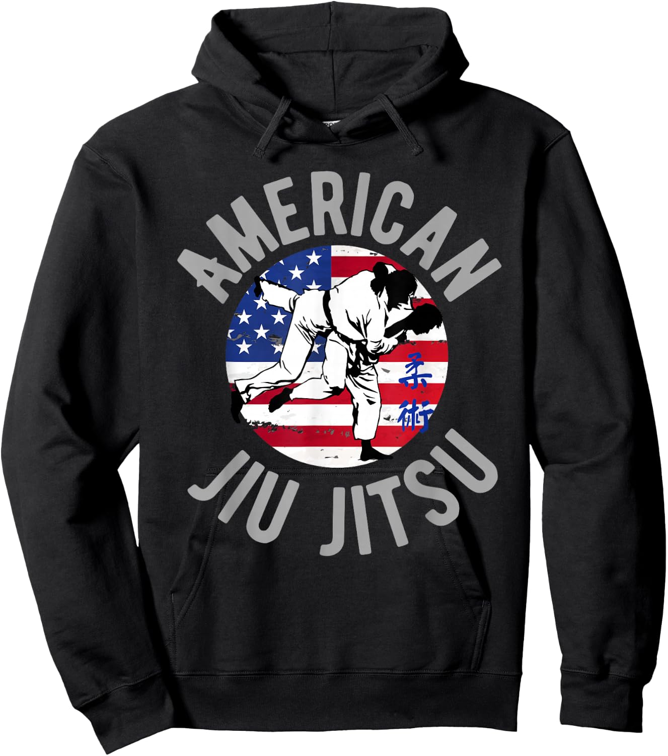 American Jiu Jitsu American Flag BJJ Jiujitsu Sports Women Kids Men Hoodie - Hoodie | Black