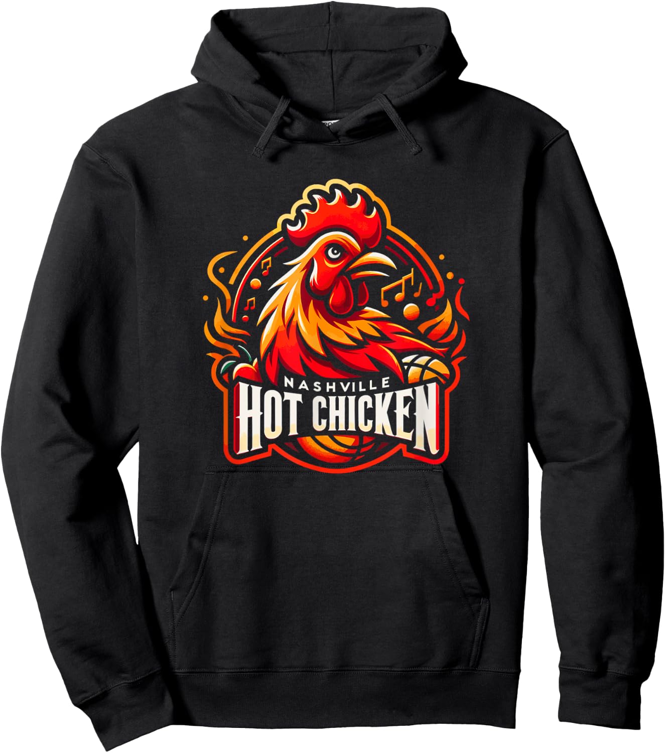 Nashville Hot Chicken Local Food Sports Team Parody Hoodie - Hoodie | Black