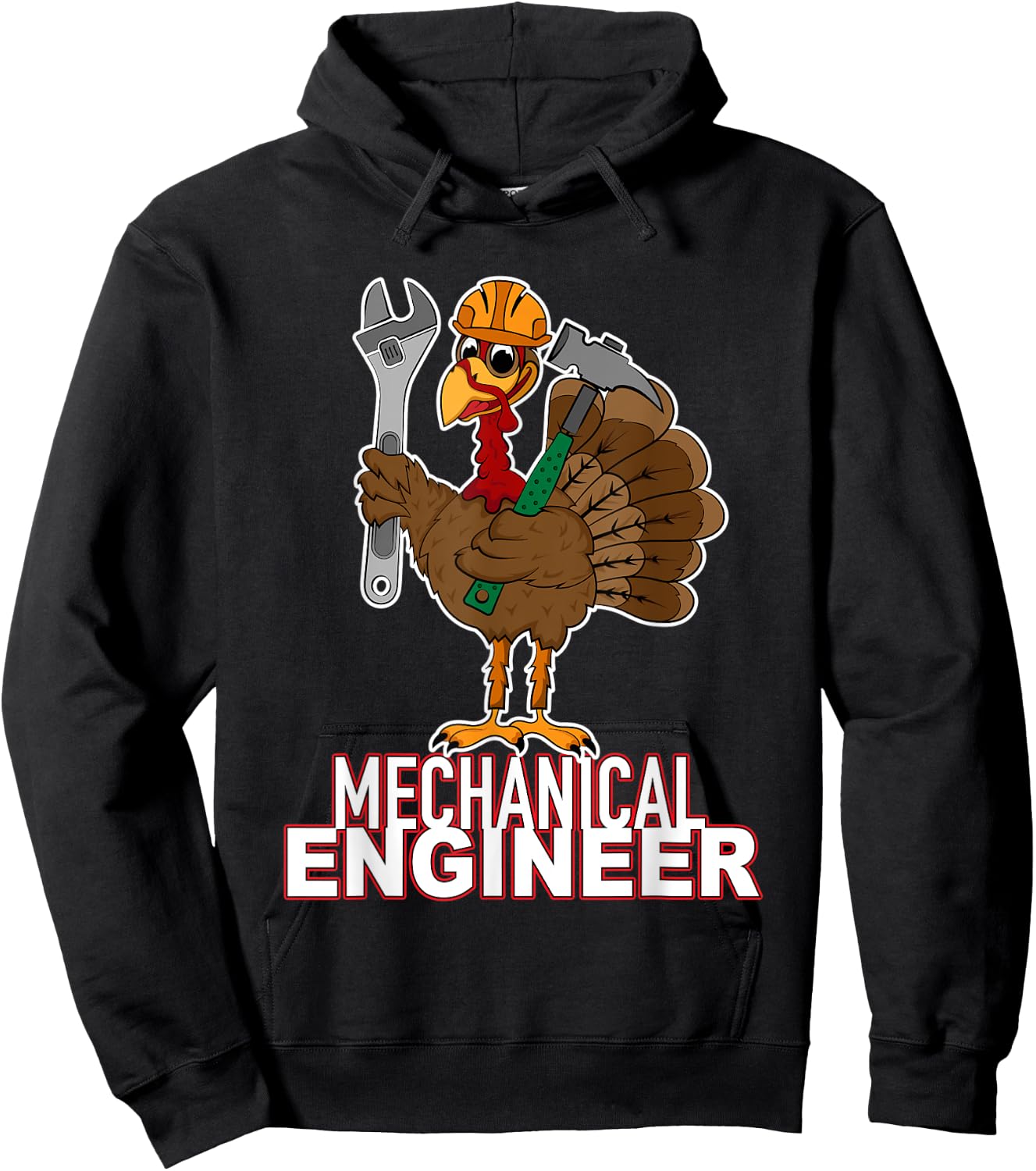 Mechanical Engineer Thanksgiving Turkey Mechanical Engineer Hoodie - Hoodie | Black