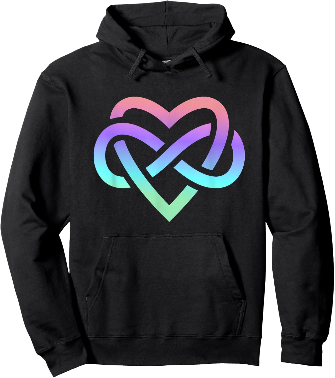 Polyamory Infinity Symbol Polyamorous Throuple Hoodie - Hoodie | Black