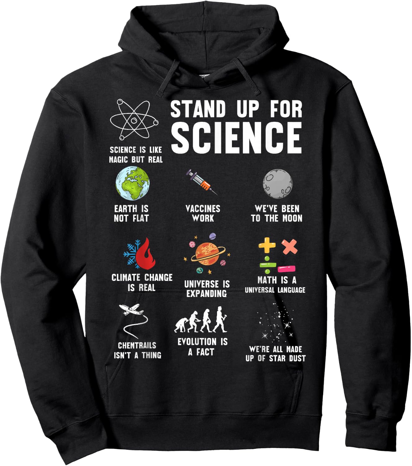 Stand Up for Science - Science - Climate Change Hoodie - Hoodie | Black