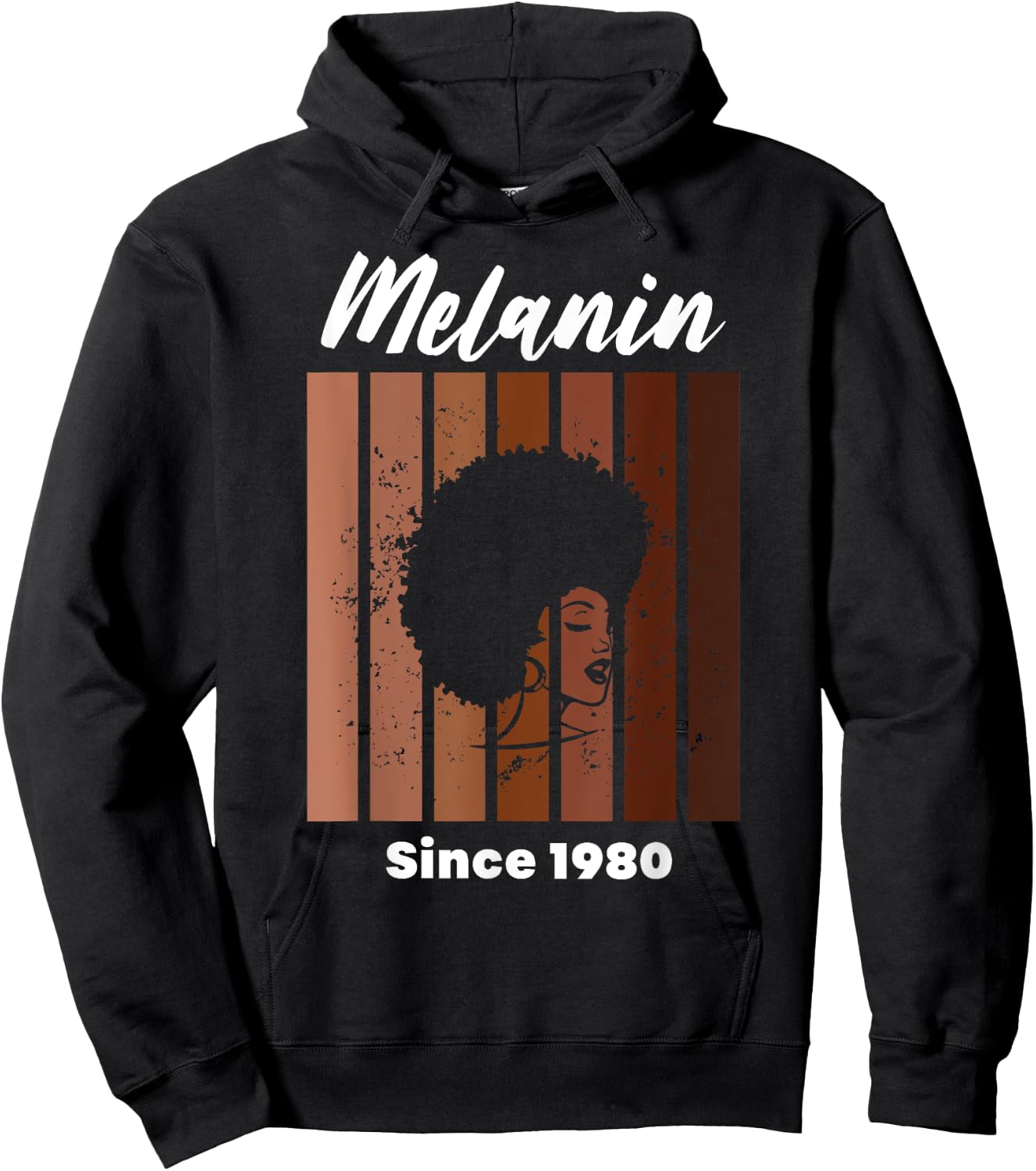 Melanin Since 1980 Black Women Born In 1980 Birthday Hoodie - Hoodie | Black