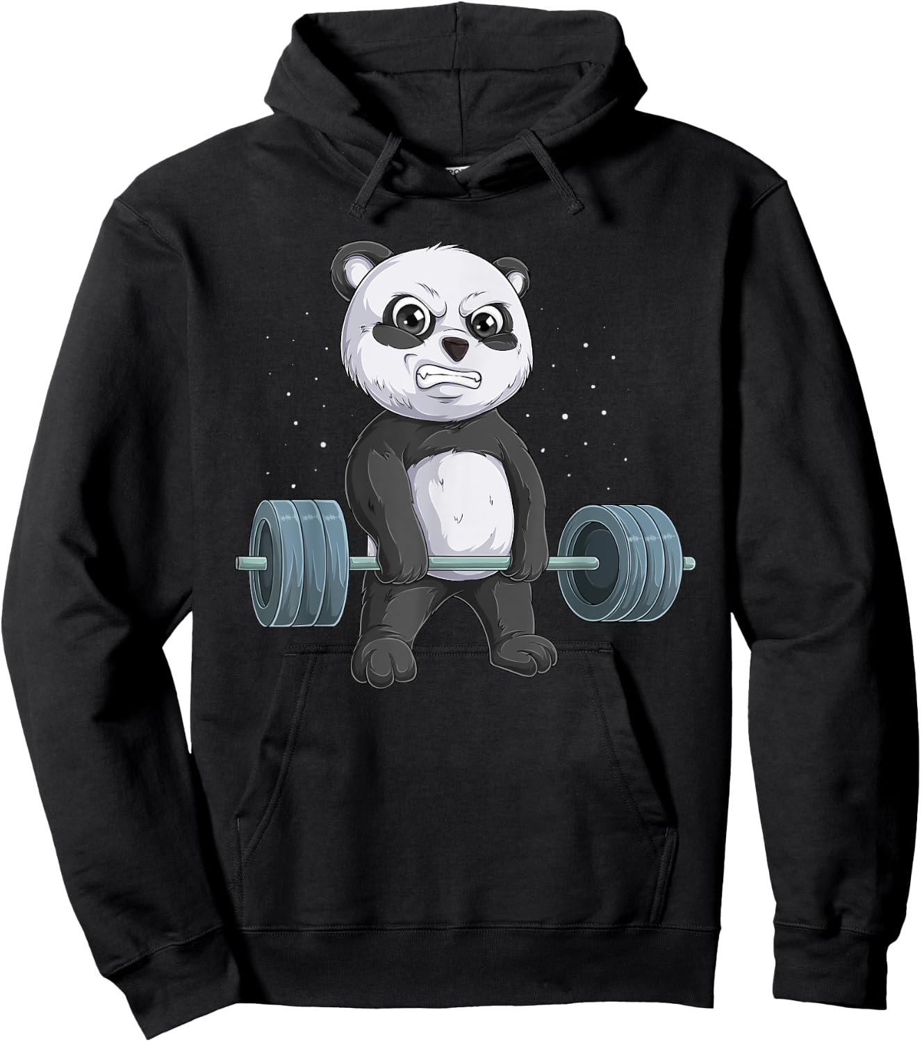 Panda Bear Weightlifting Funny Deadlift Men Fitness Gym Hoodie - Hoodie | Black