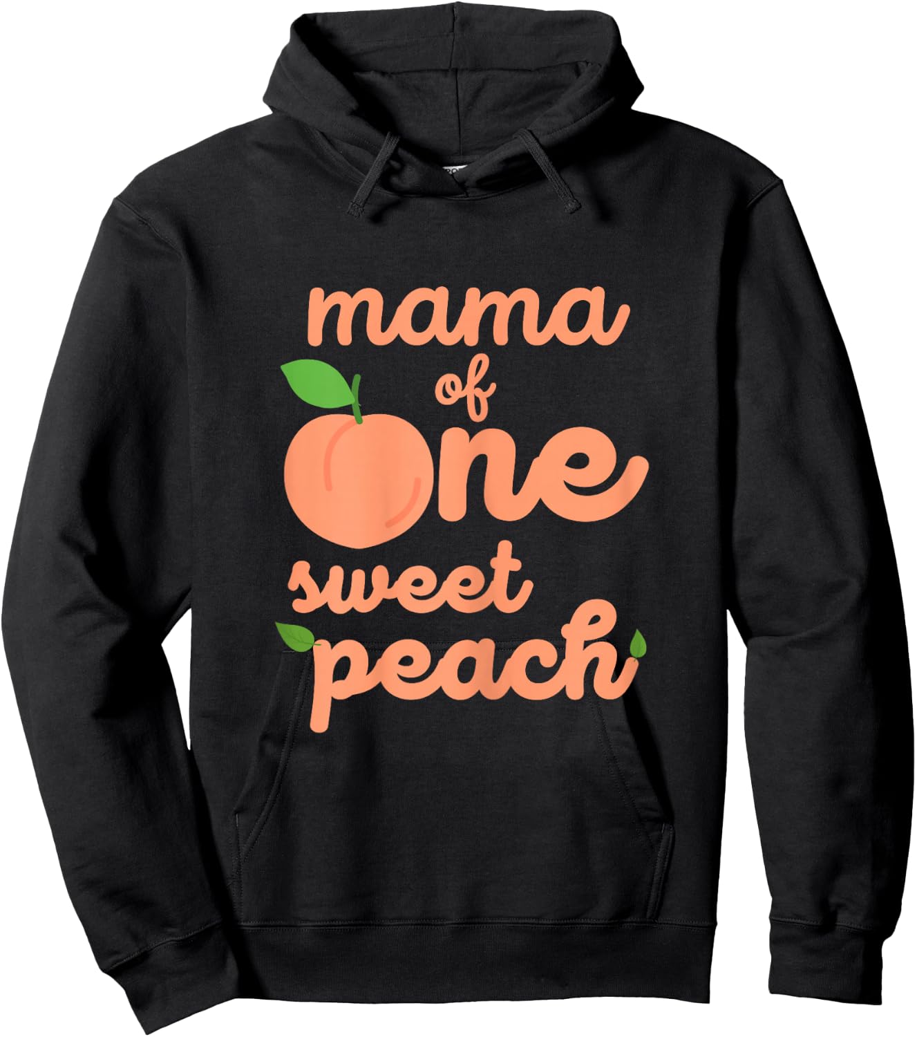 Mama Mom First Birthday One Sweet Peach Bday Family Matching Hoodie - Hoodie | Black
