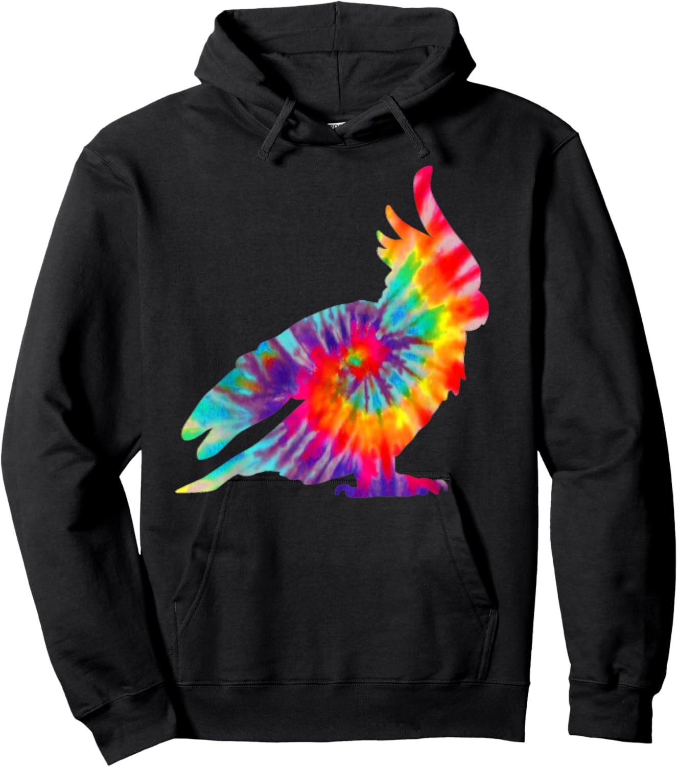 Cockatoo Tie Dye Parrot Pet Bird Mom Dad Vintage Hoodie - Hoodie | Black