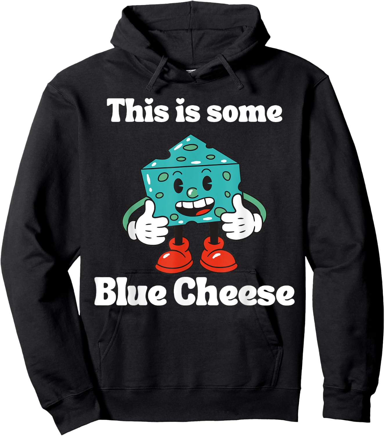 This is Some Blue Cheese Funny Halloween Costume Hoodie - Hoodie | Black