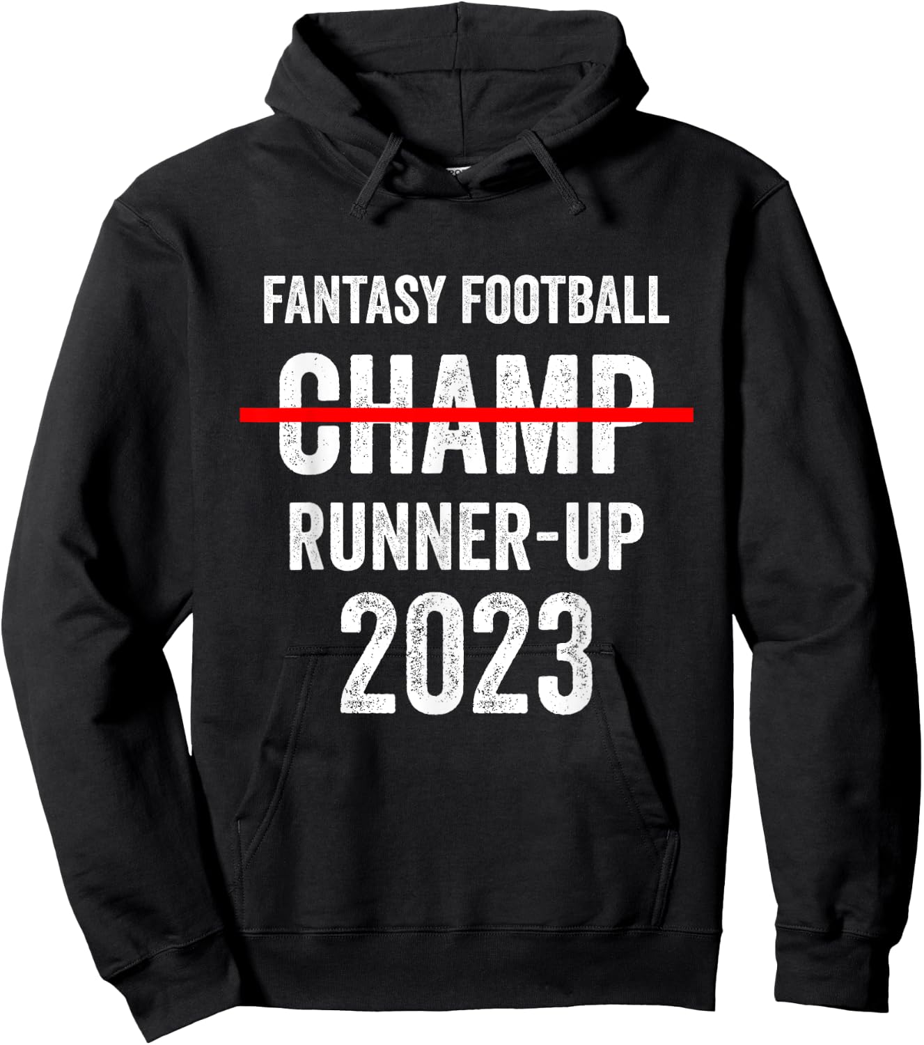 Fantasy Football 2023 League Runner-Up, 2023 FFL 2nd Place Hoodie - Hoodie | Black