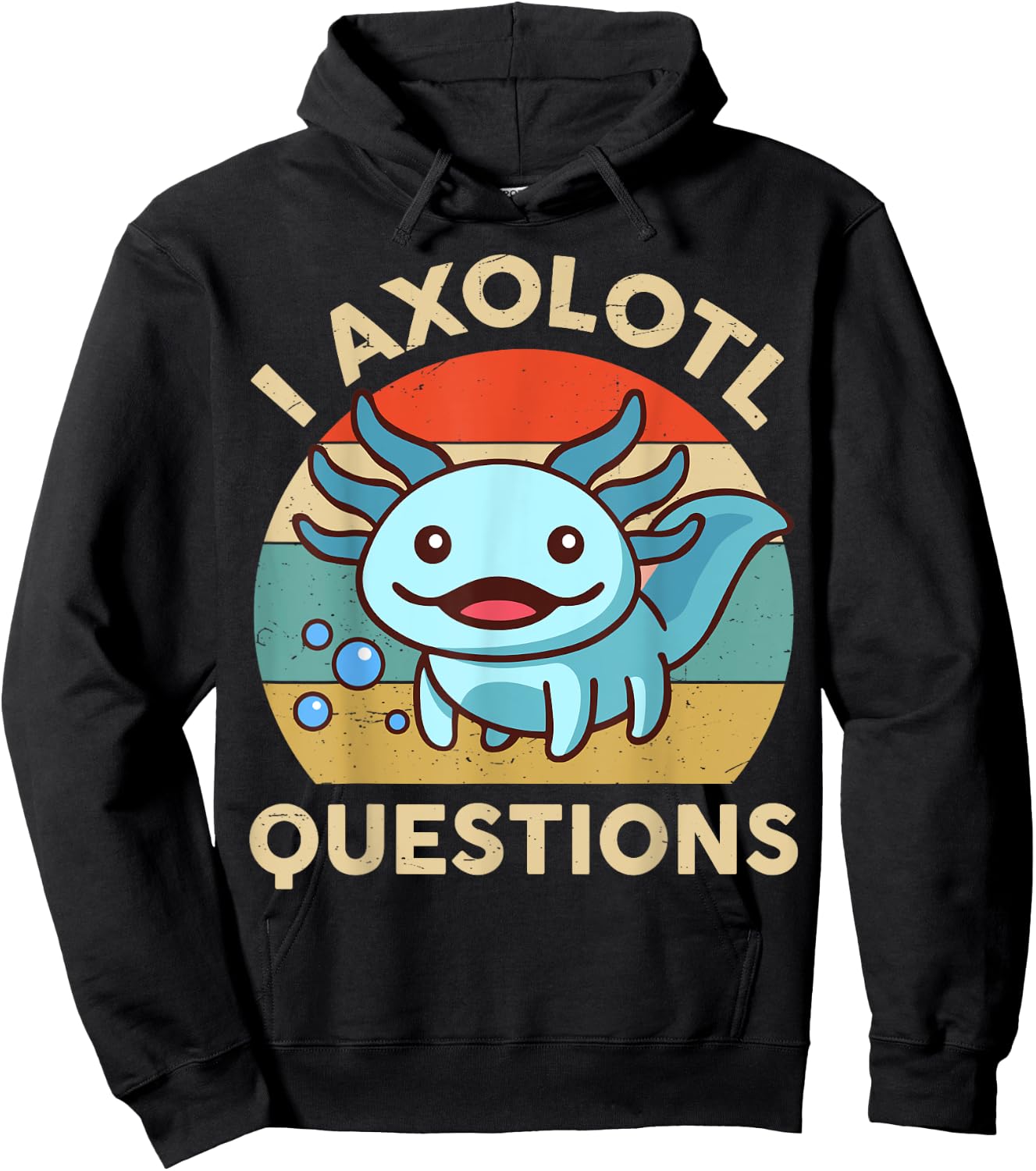 Funny I Axolotl Question Kids Hoodie - Hoodie | Black