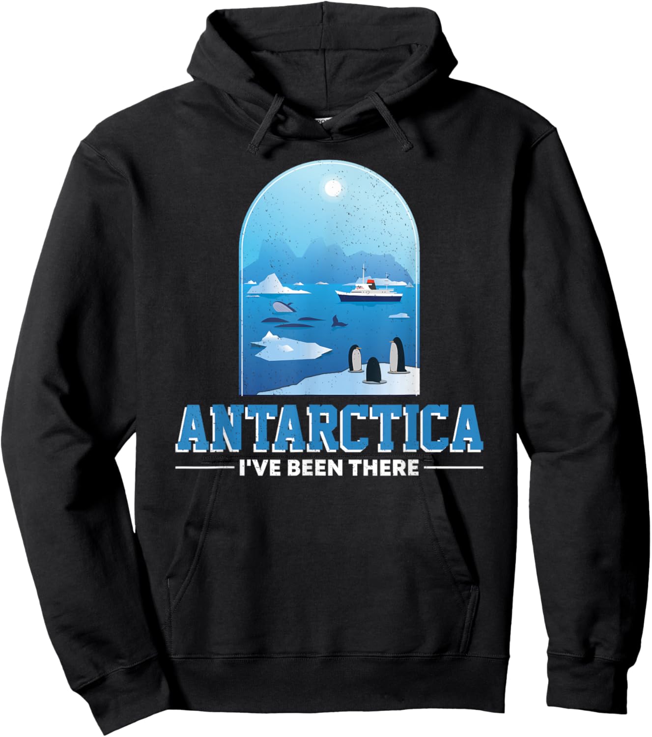 Antarctica I've Been There Antarctica Flag Travel Men Women Hoodie - Hoodie | Black