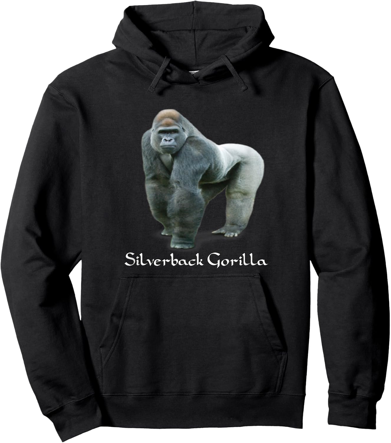 Silverback Gorilla Hoodie - Hoodie | Black
