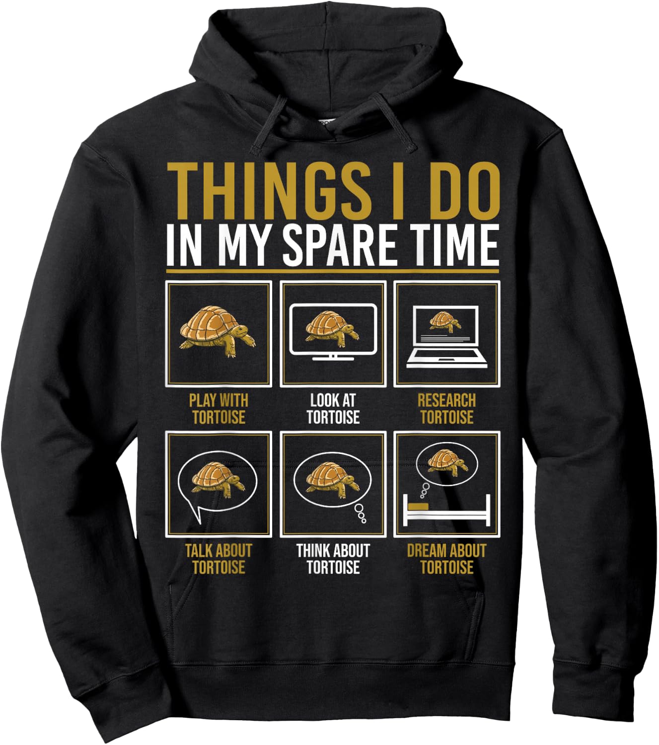 Things I Do In My Spare Time Turtle Reptile Men Tortoise Fan Hoodie - Hoodie | Black